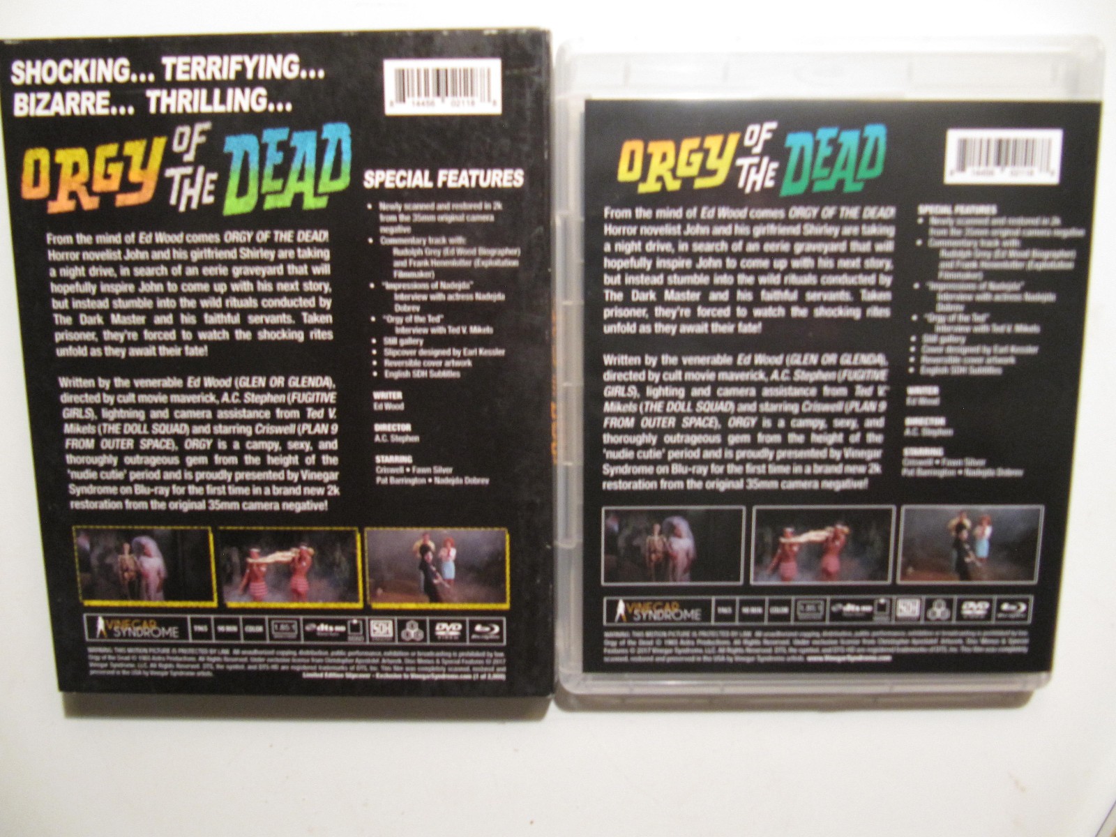 Orgy of The Dead Blu ray Ed Wood w/ Slipcover 1st Pressing Vinegar Syndrome
