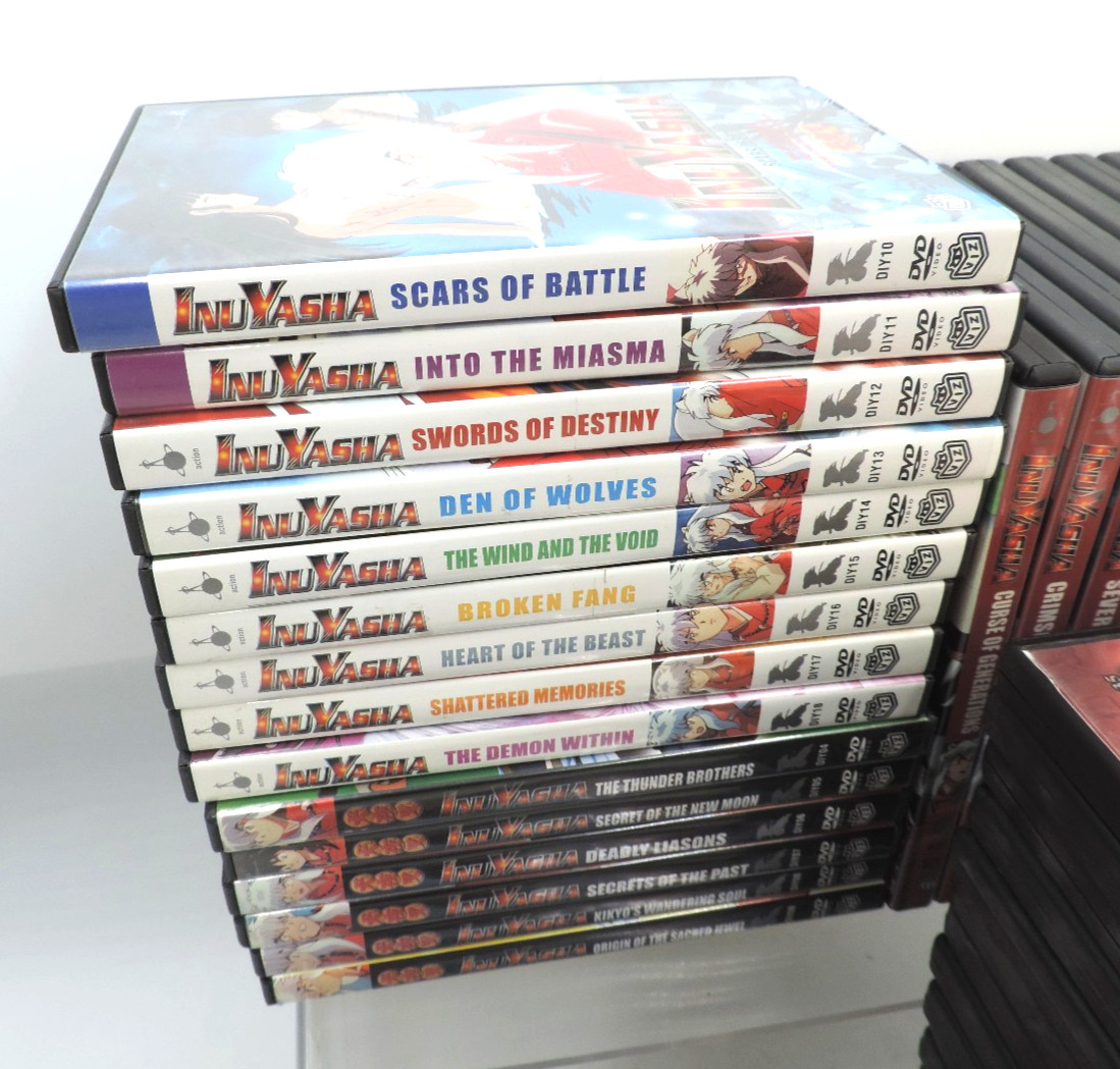 InuYasha DVD Lot (51 Volumes) #4-51, 53 54 55 (Viz Media)