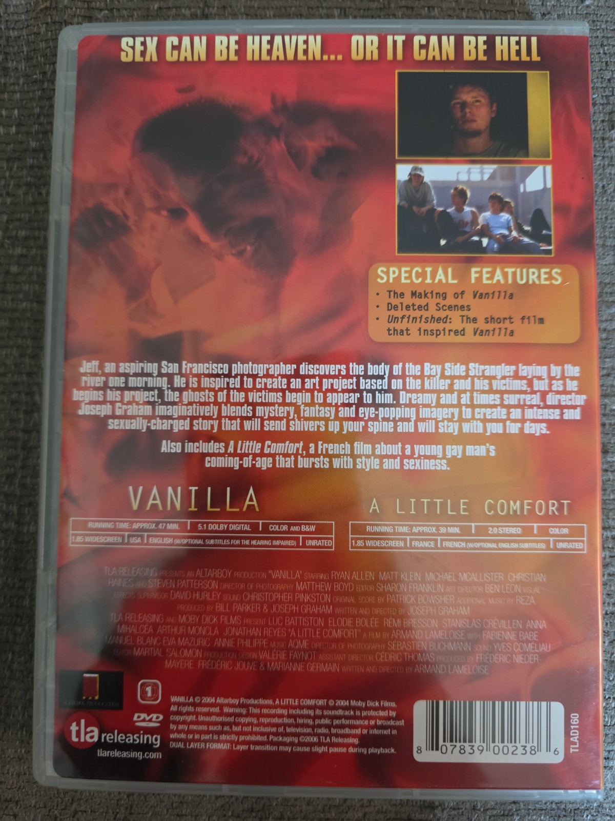 Vanilla & A Little Comfort (DVD, 2004) TLA Releasing Guilty Pleasures Collection