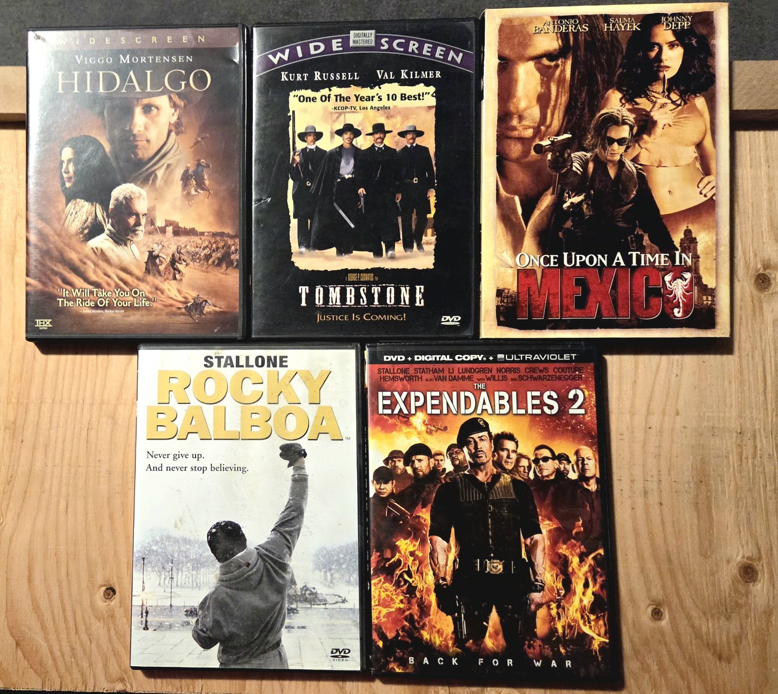 Tombstone Rocky Balboa DVD Lot Once Upon A Time In Mexico Action