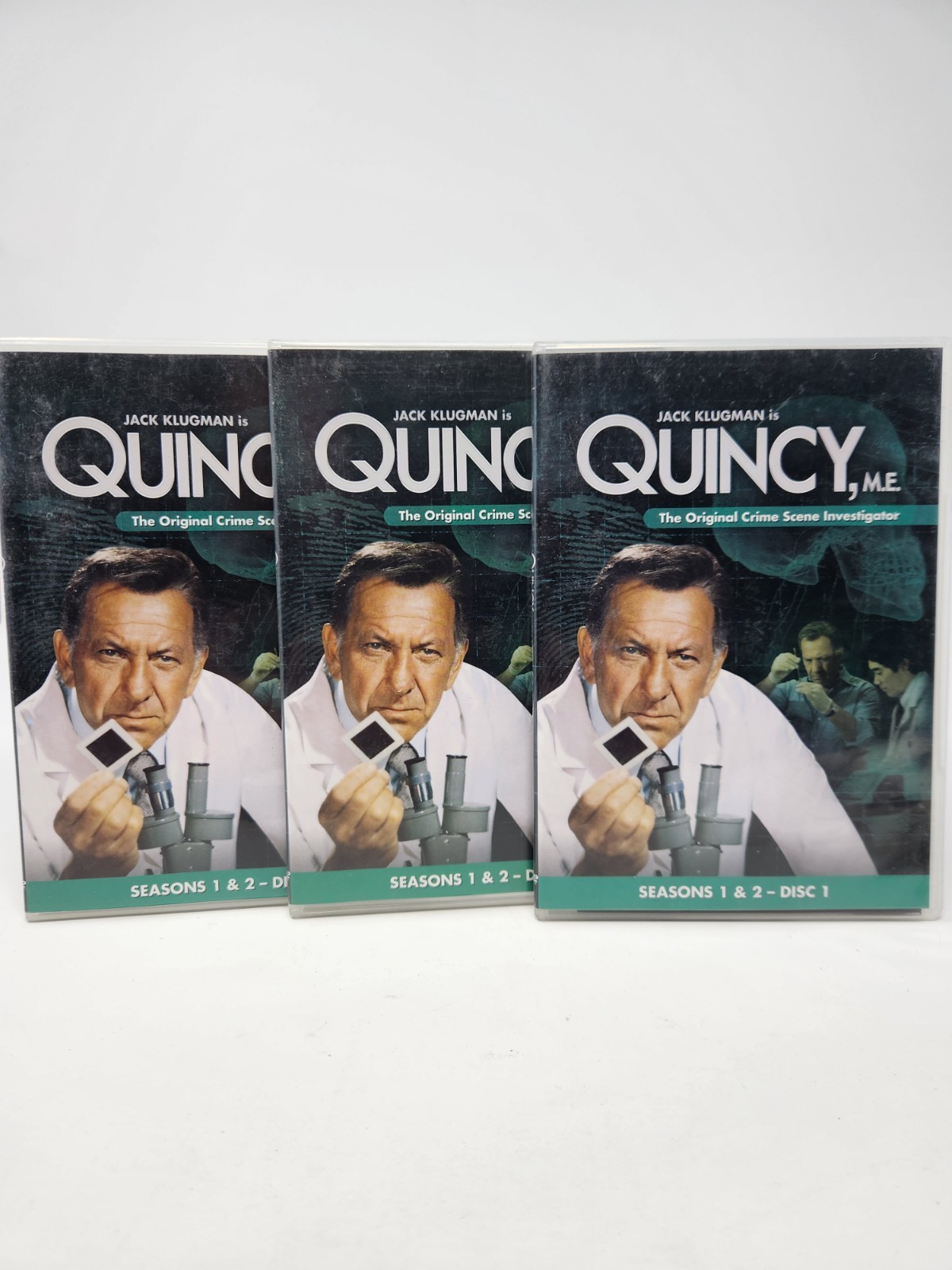 Quincy ME DVD Seasons 1 & 2 Jack Klugman 3 Discs TV Series Medical Drama