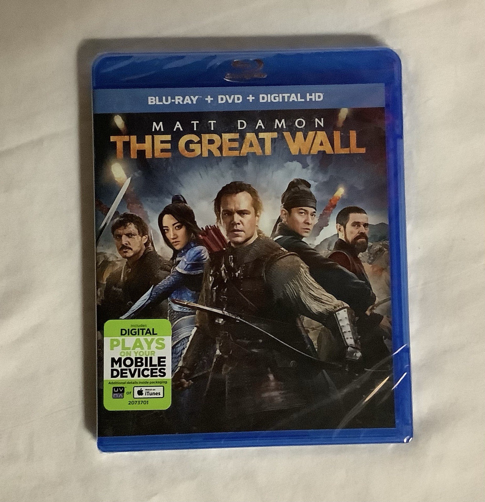 The Great Wall (Blu-ray + DVD + Digital HD, 2017) New And Sealed
