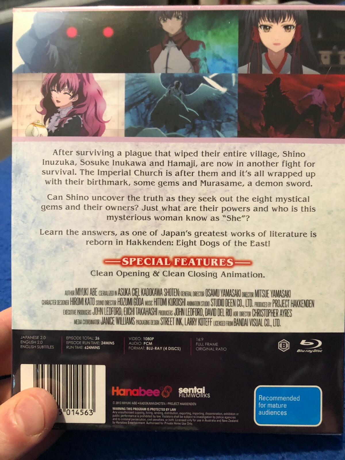 Hakkendon Eight Dogs Of War Anime 2017 4x Blu-Ray Slipcase Box SEALED