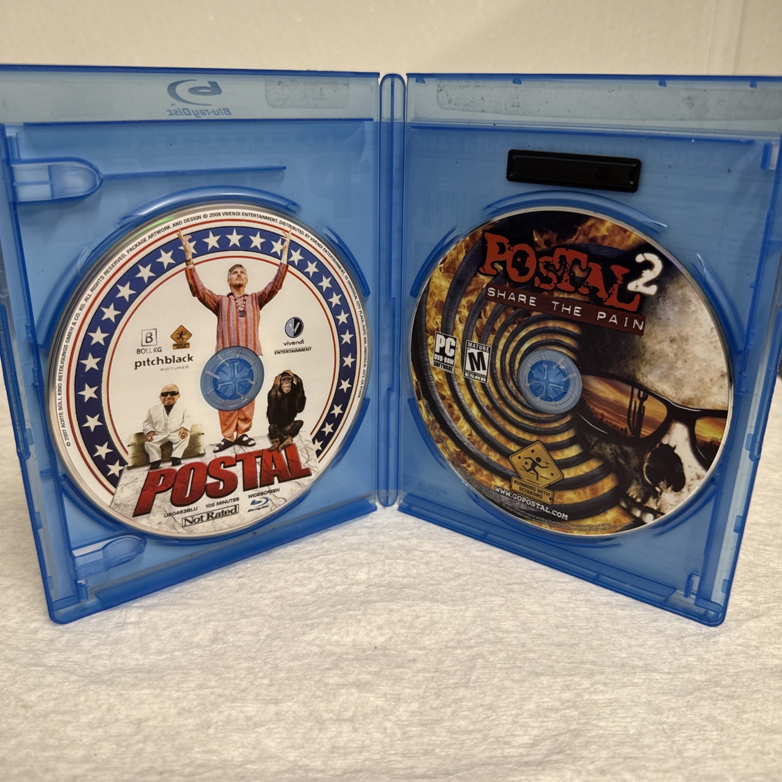Postal Blu-ray Uwe Boll Cult Comedy w/Postal 2 PC Game Rare OOP