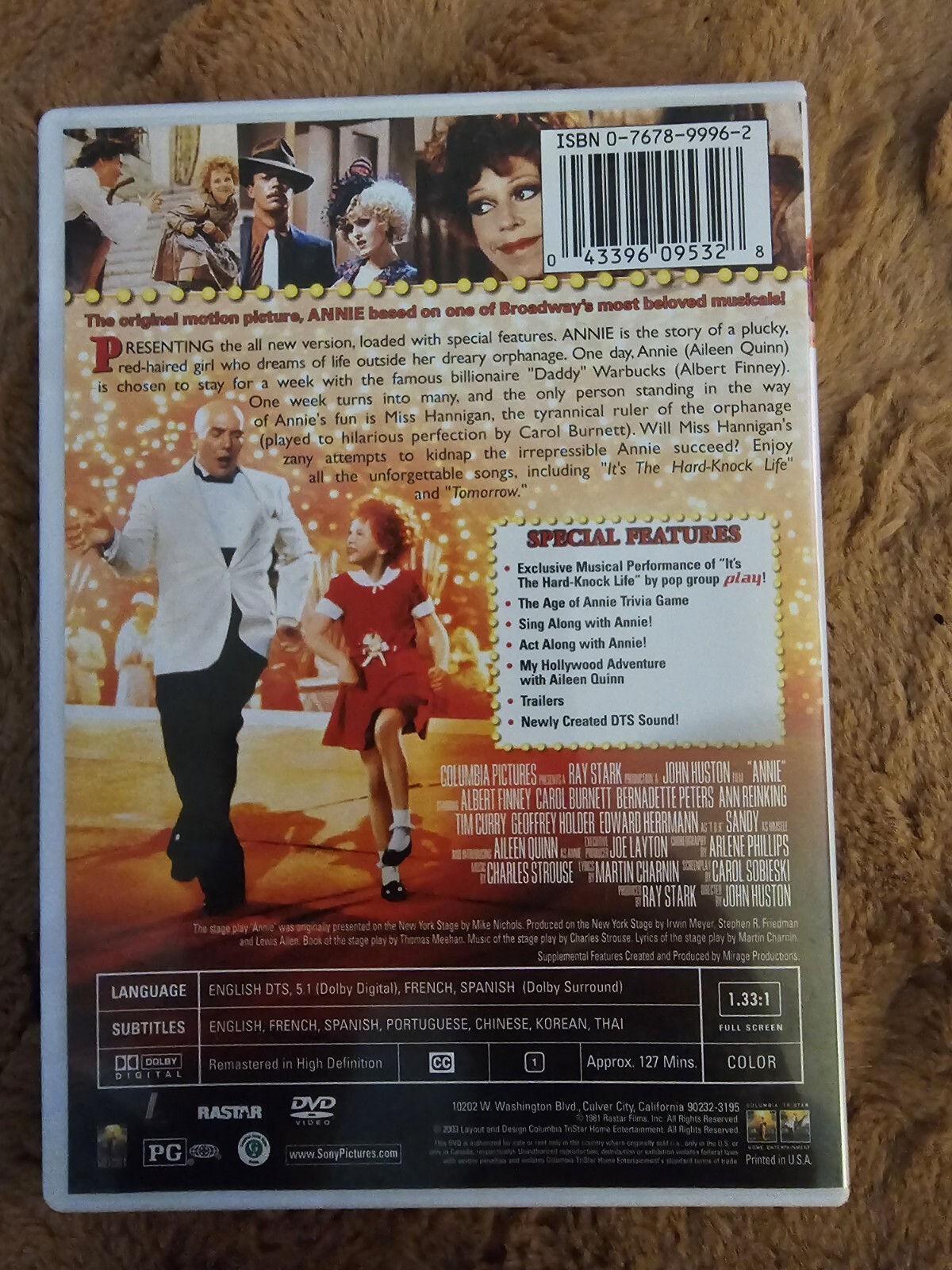 Annie (DVD, 2006,) Tim Curry, Carol Burnette, Albert Finney, Bernadette Peters