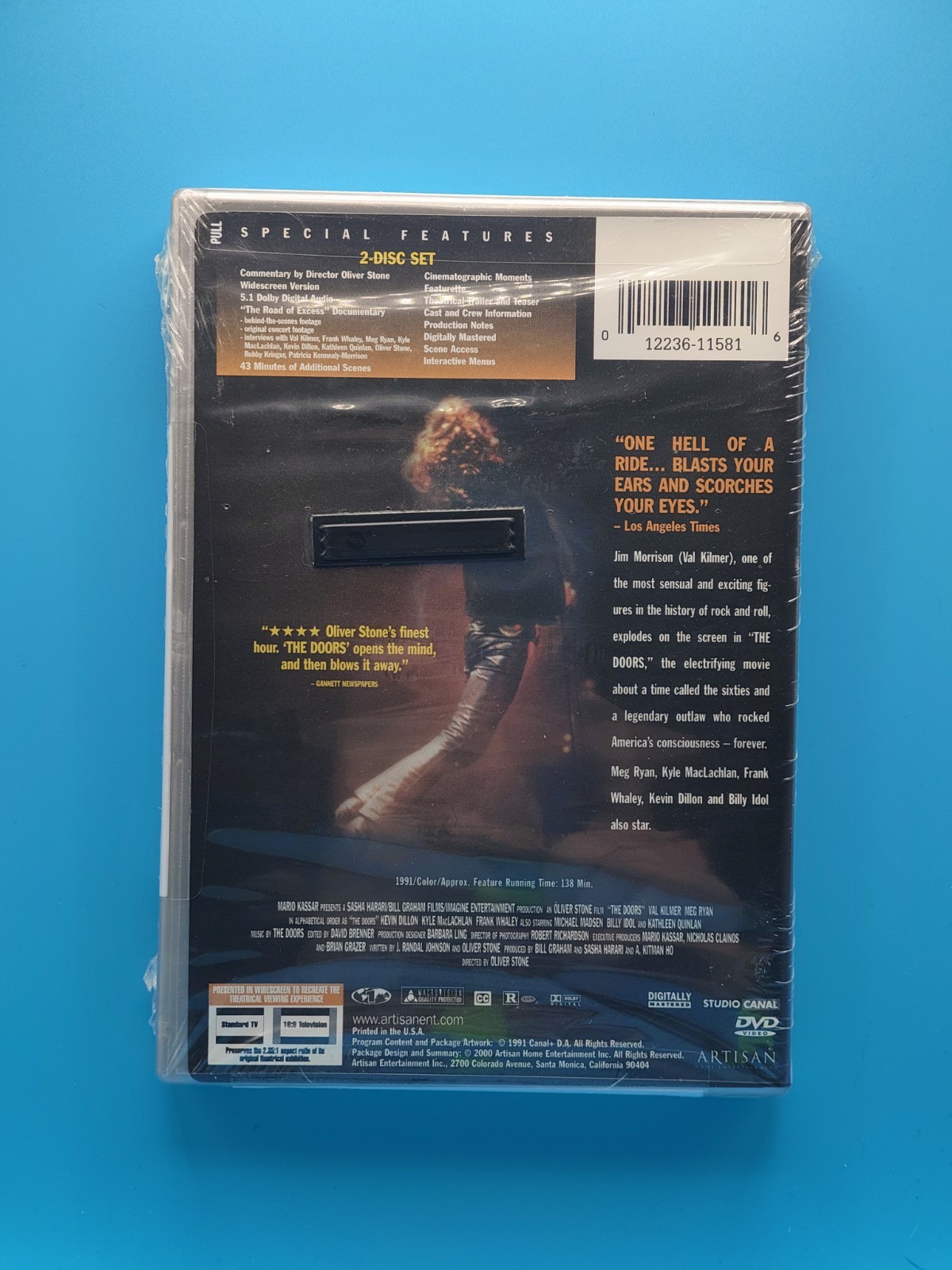 The Doors Special Edition 2-Disc DVD Oliver Stone R (1991) 138 Min +Extras