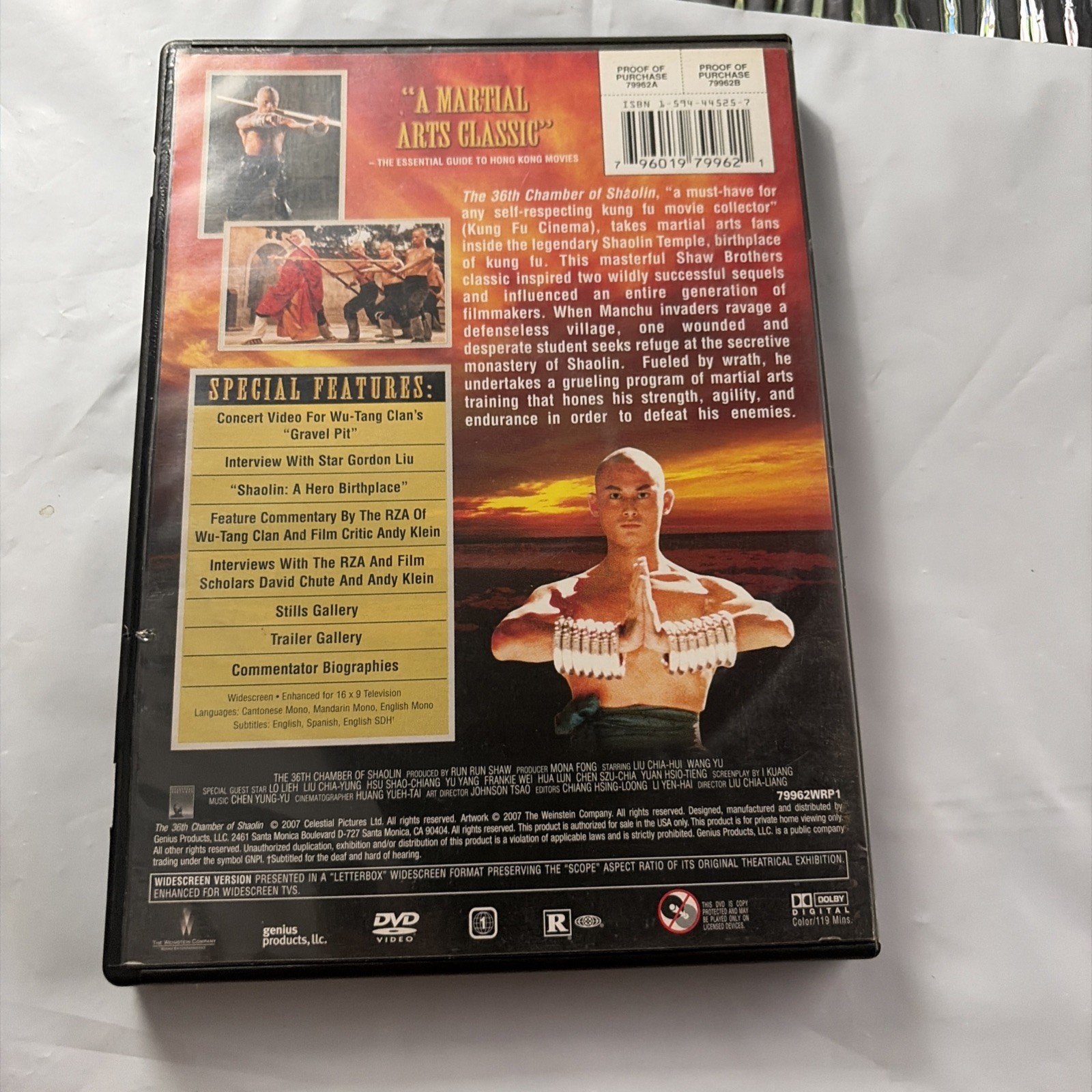 The 36th Chamber of Shaolin (DVD, Widescreen, 1978) B18