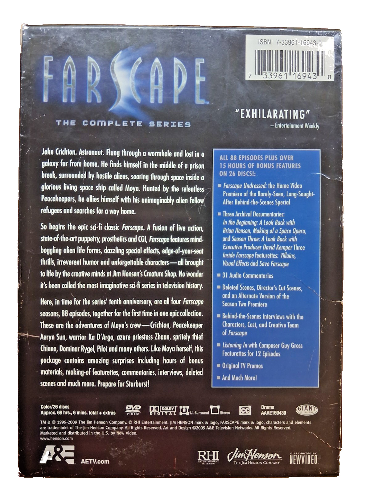 FARSCAPE: THE COMPLETE SERIES (DVD) Box Set, 26 Discs, Sci-fi, Outer Space, TV