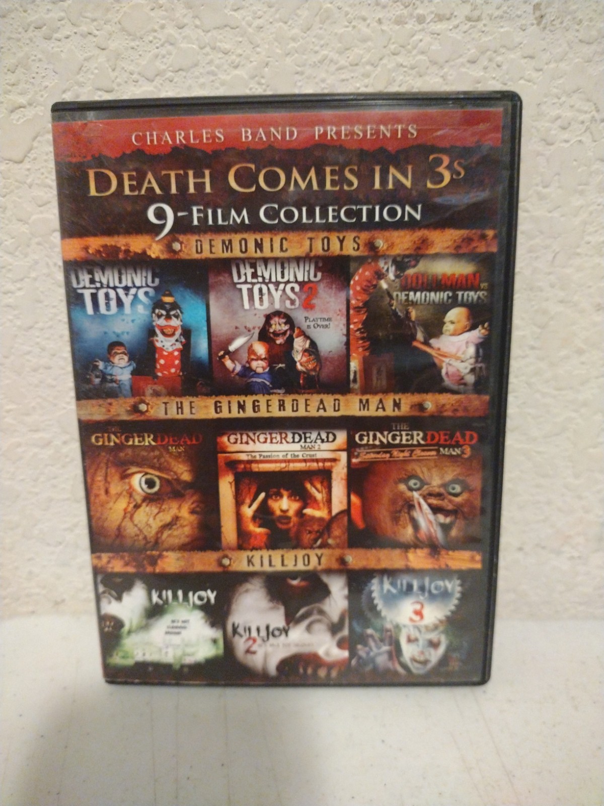 Death Comes in 3s:Demonic Toys, The Gingerbread Man, Killjoy. Nine Films DVD. A