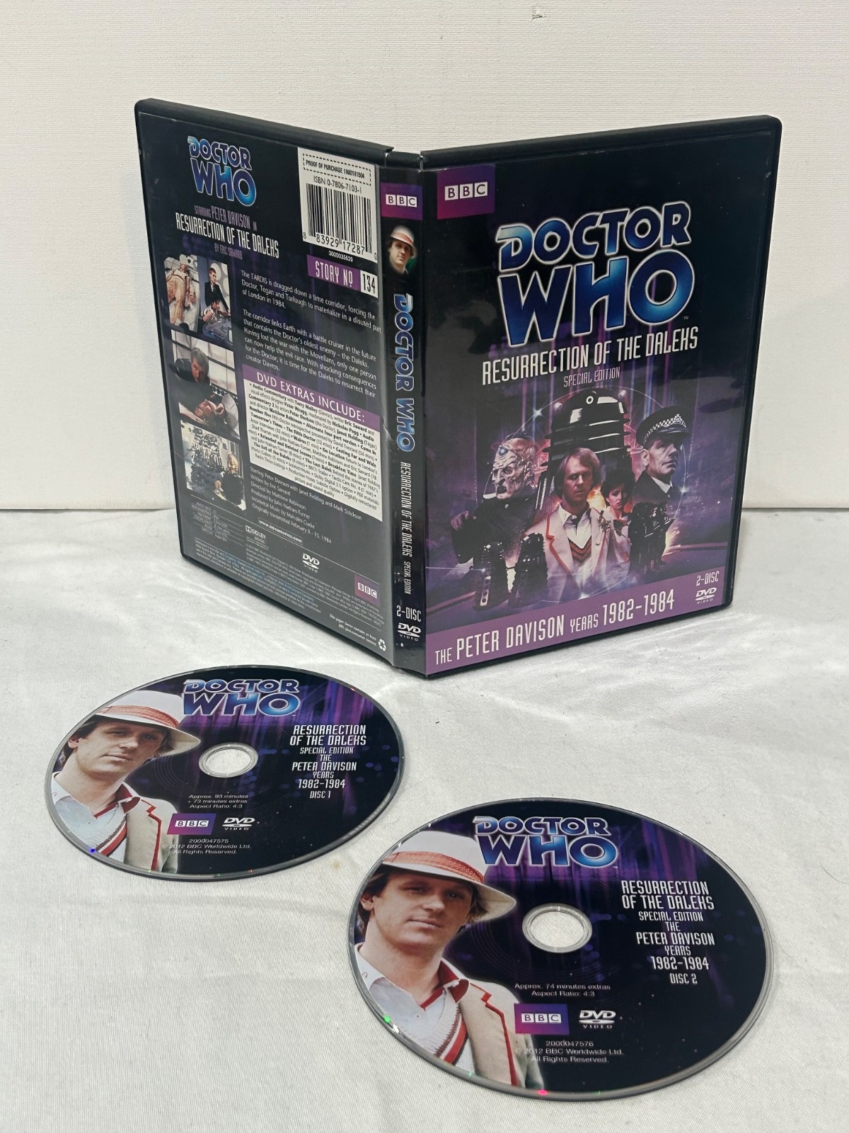 DOCTOR WHO Resurrection of the Daleks (Story No. 134 BBC DVD) Rare Peter Davison