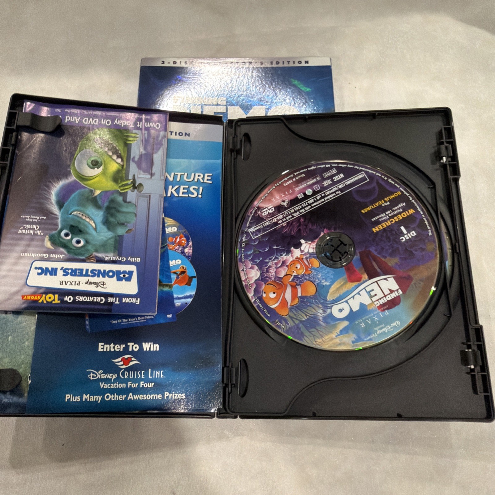 Finding Nemo (2-DVD Set, 2003) Collectors Edition Great Condition w/Slipcover