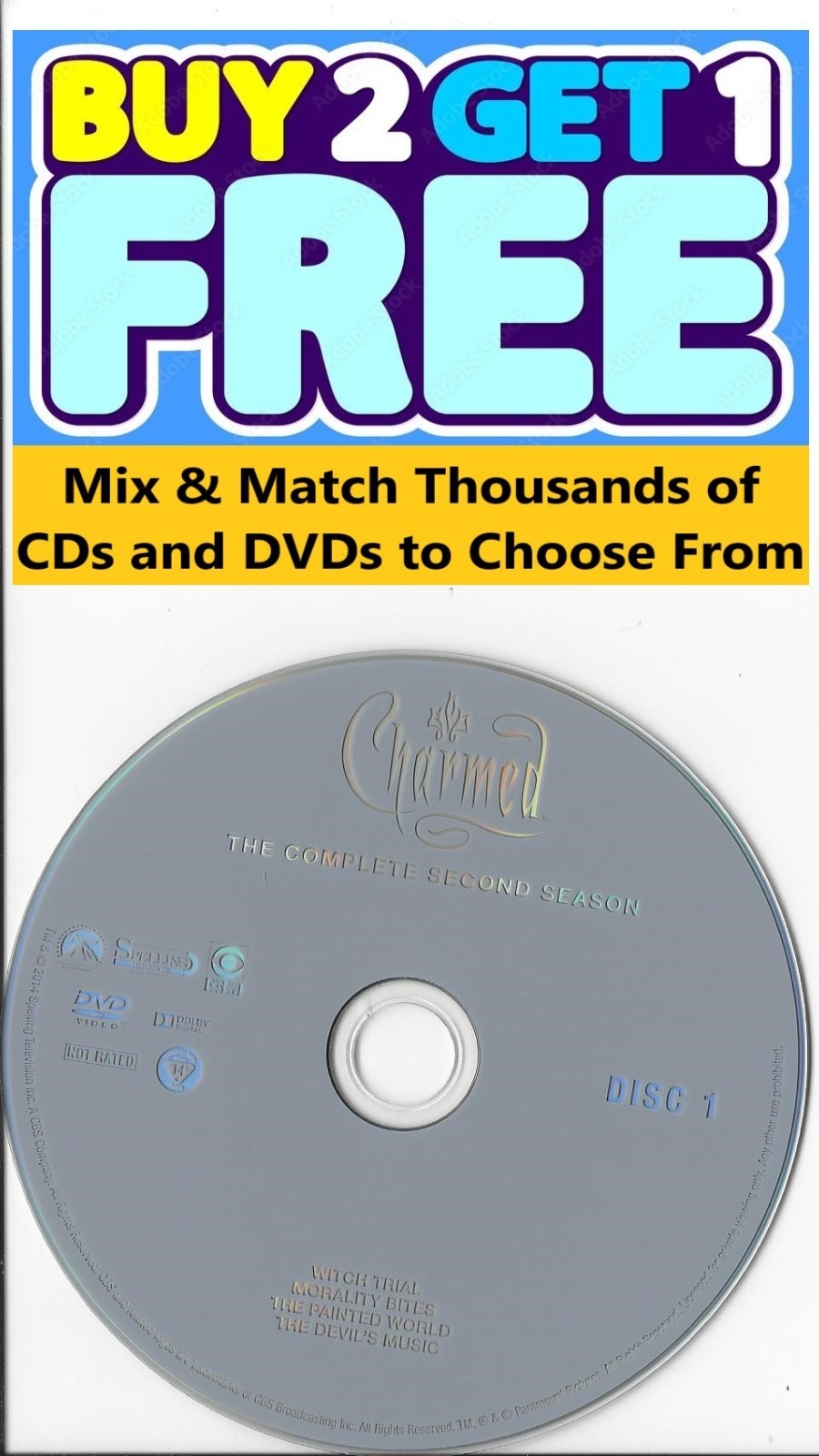 Charmed: The Complete Series (DVD) Second Season 2 Disc 1 Replacement Disc