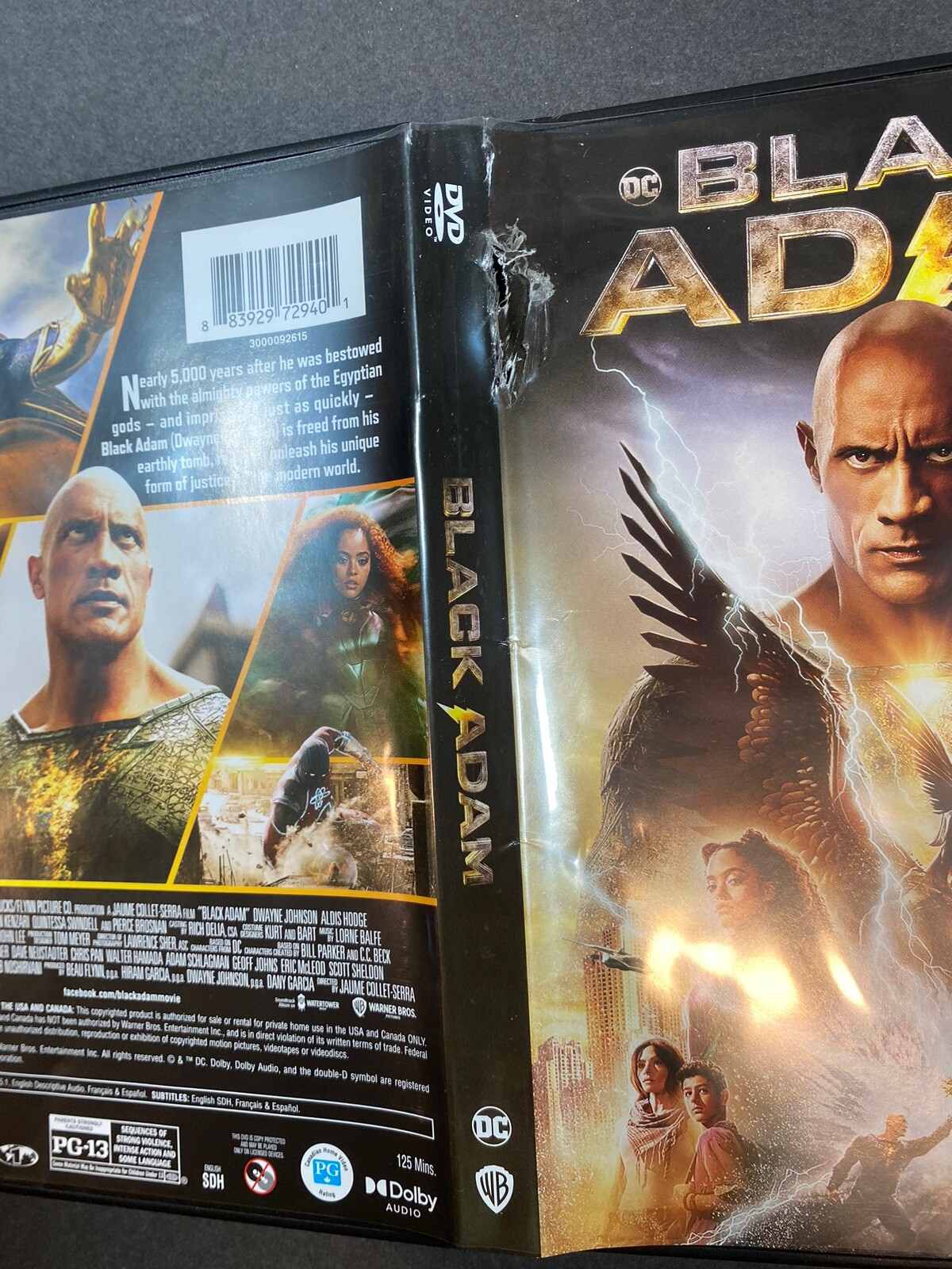 Black Adam DVD ***CASE AND ART DAMAGED***DISC BRAND NEW