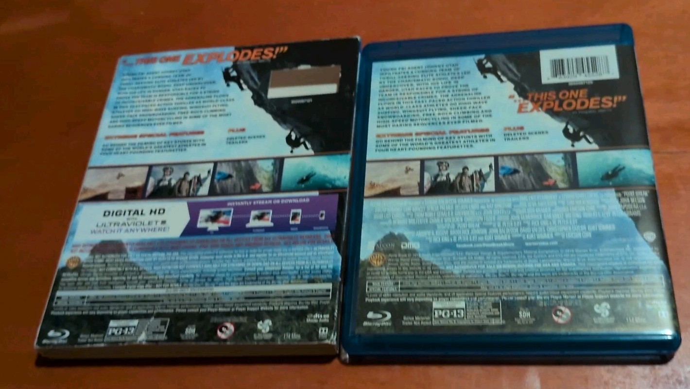 Point Break Blu-ray Ericson Core Edgar Ramirez Luke Bracey Ray Winstone