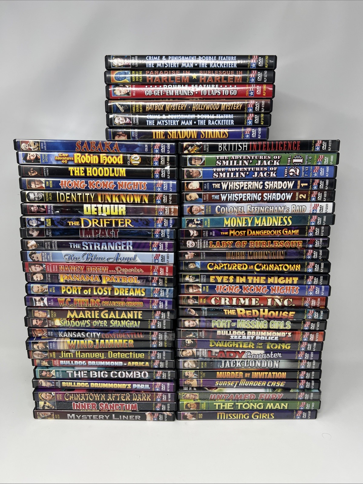 Lot of 60+ Classic Hollywood Movies – ALPHA VIDEO DVD Film Noir Oldies Gangster