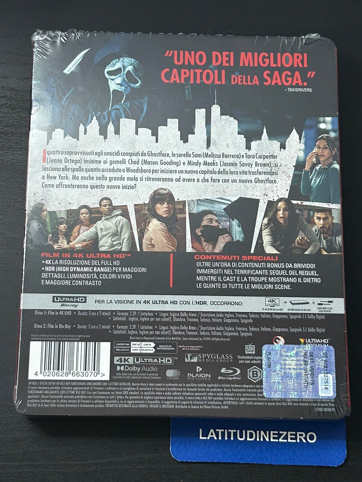 SCREAM VI 6 – BLURAY e 4K UHD NUOVO ITA STEELBOOK in italiano