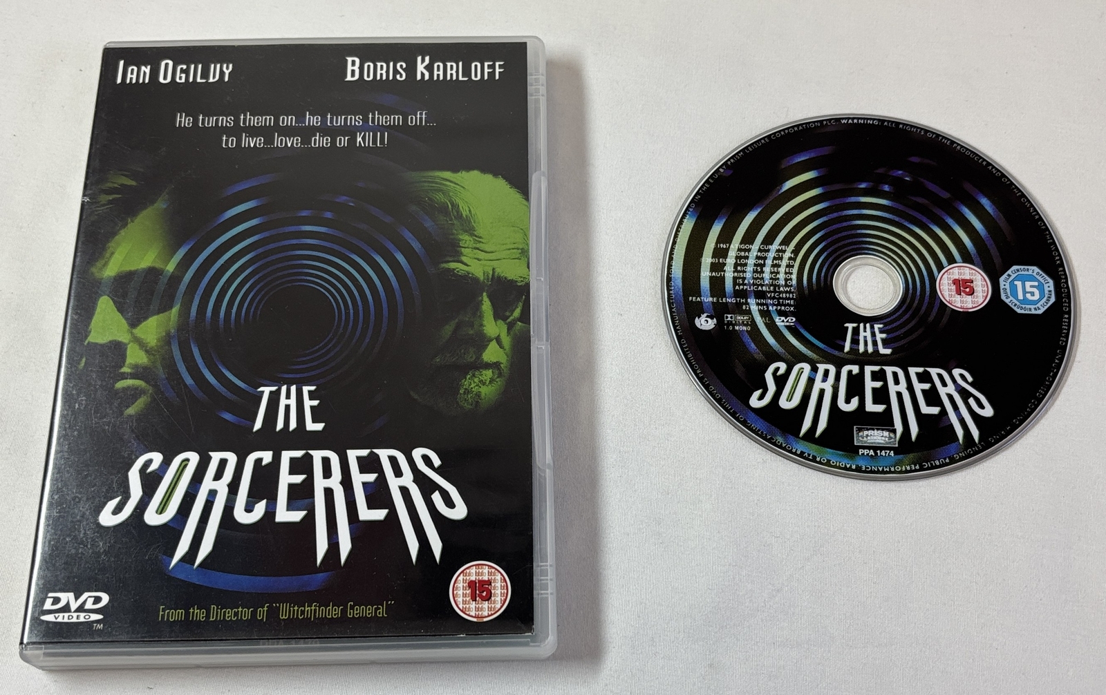 DVD ~ Michael Reeves THE SORCERERS Boris Karloff 1967 ~ All Region, PAL