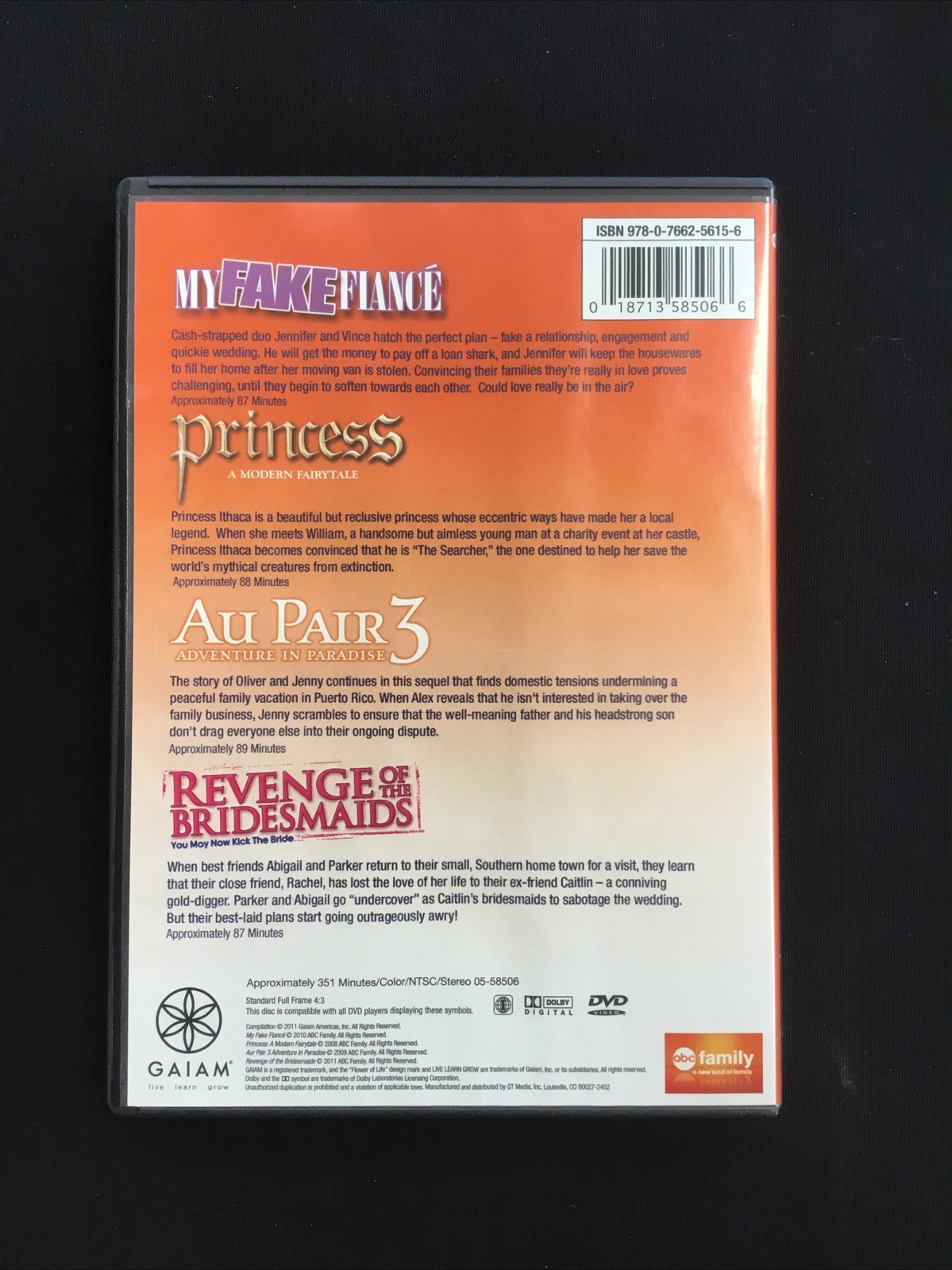 4 ABC Family Original Movies DVD (2011) My Fake Fiance Au Pair 3 Revenge Brides