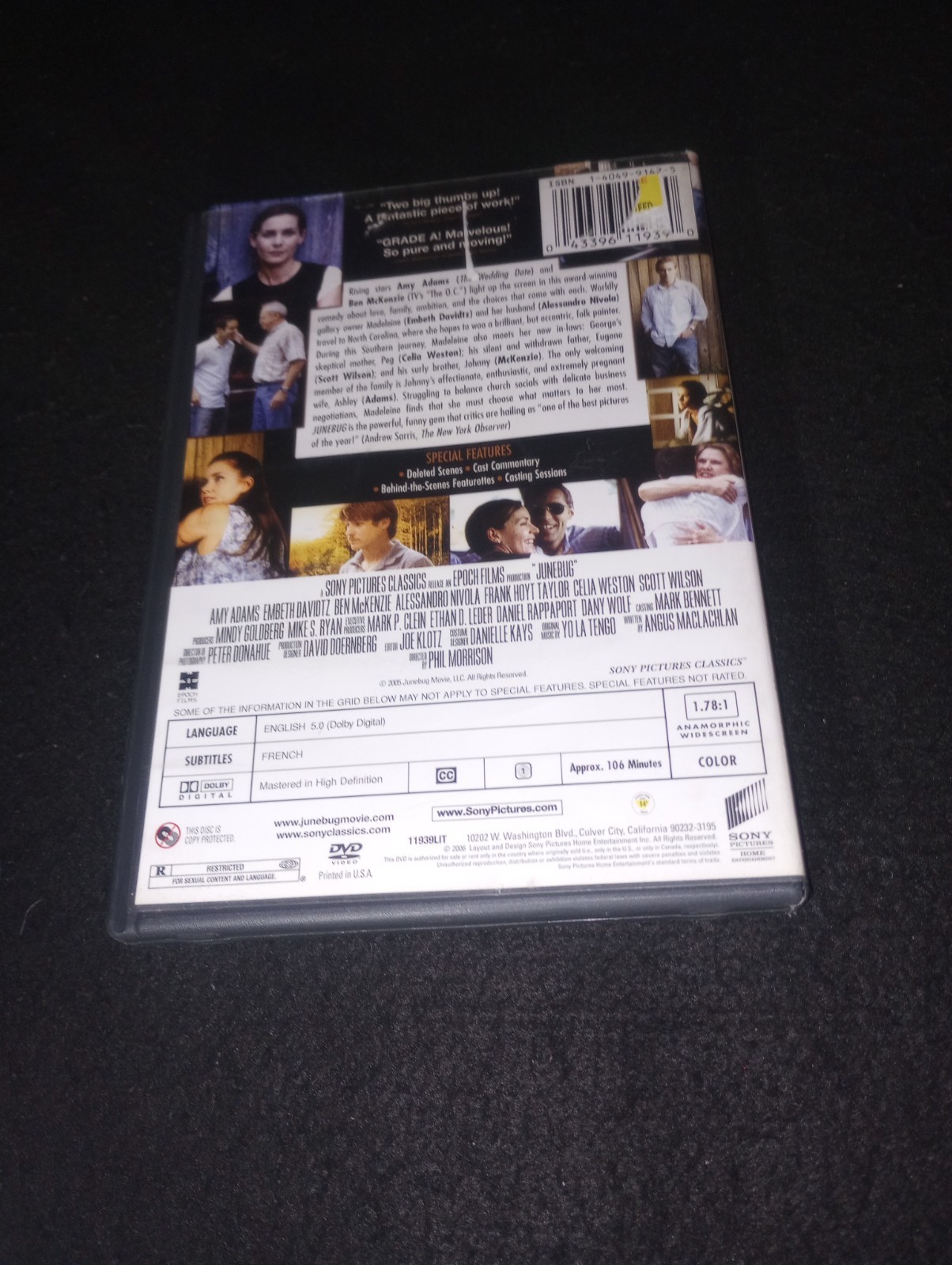Junebug (DVD, 2005) Amy Adams Scott Wilson Embeth Davidtz Celia Weston