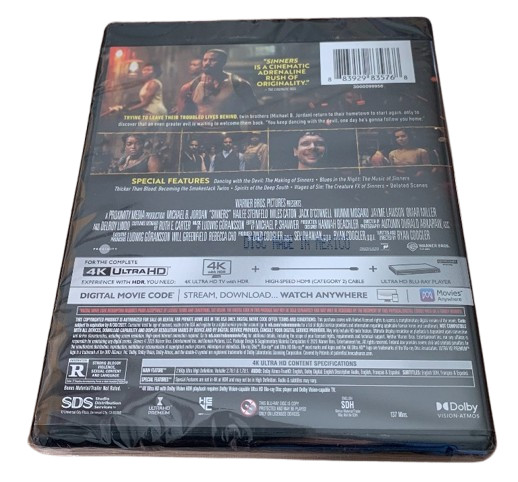 Sinners 4K UHD Blu-ray Michael B Jordan Audrene Ward Hammond Jack O’Connell