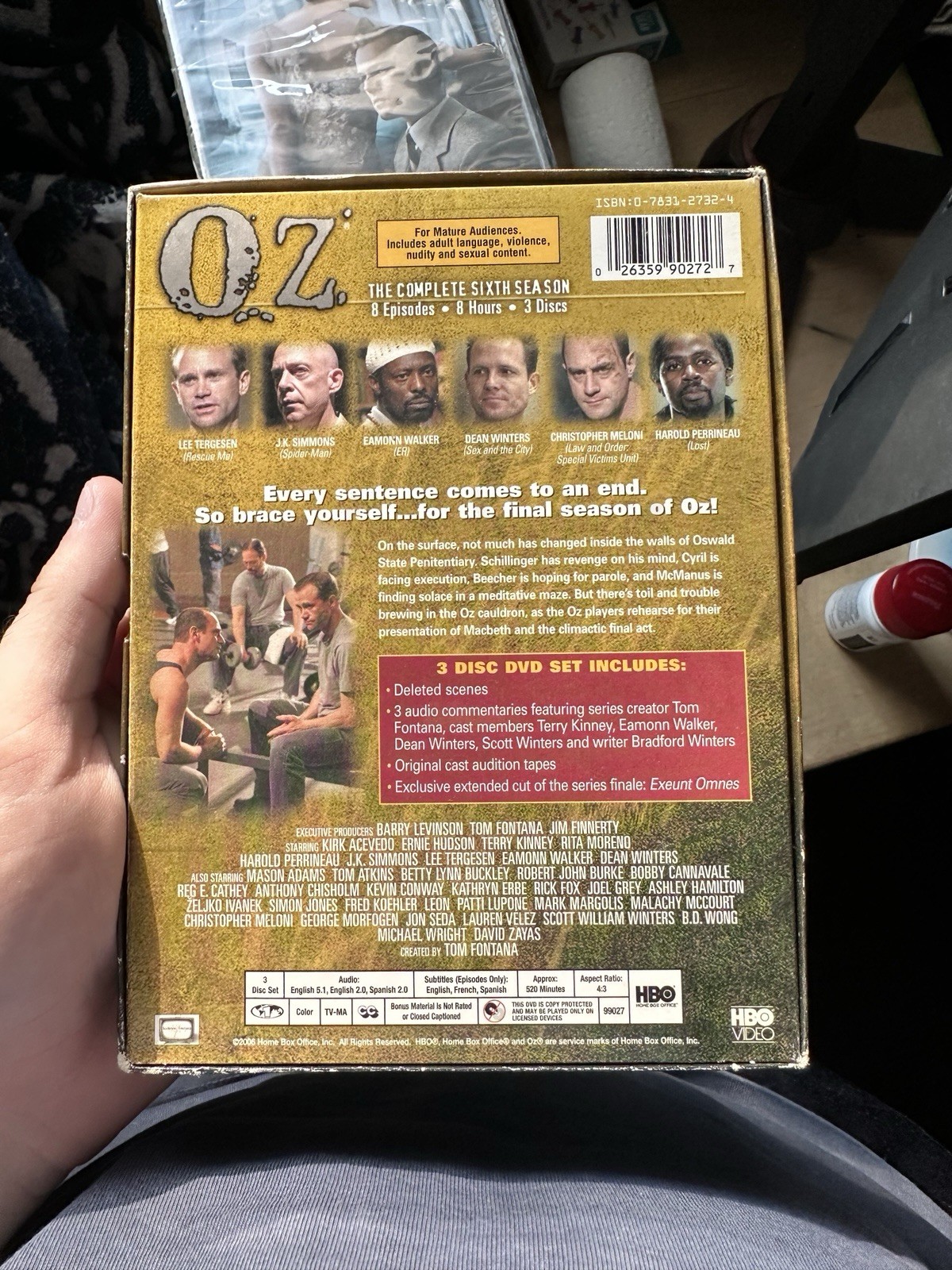 Oz HBO Complete Series Seasons 1-6 DVD Box Set Deleted Scenes, Commentary