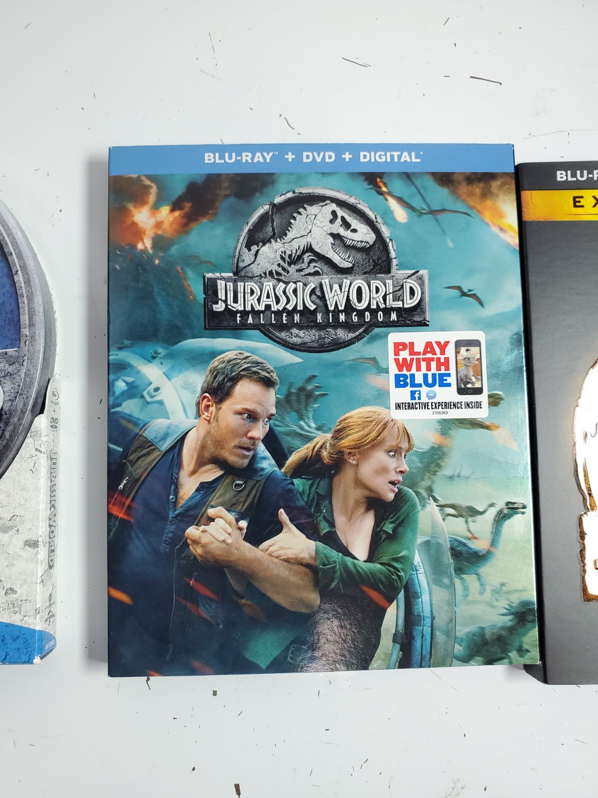 3 Jurassic World Blu Ray / DVD Movies Jurassic World, Fallen Kingdom, Dominion