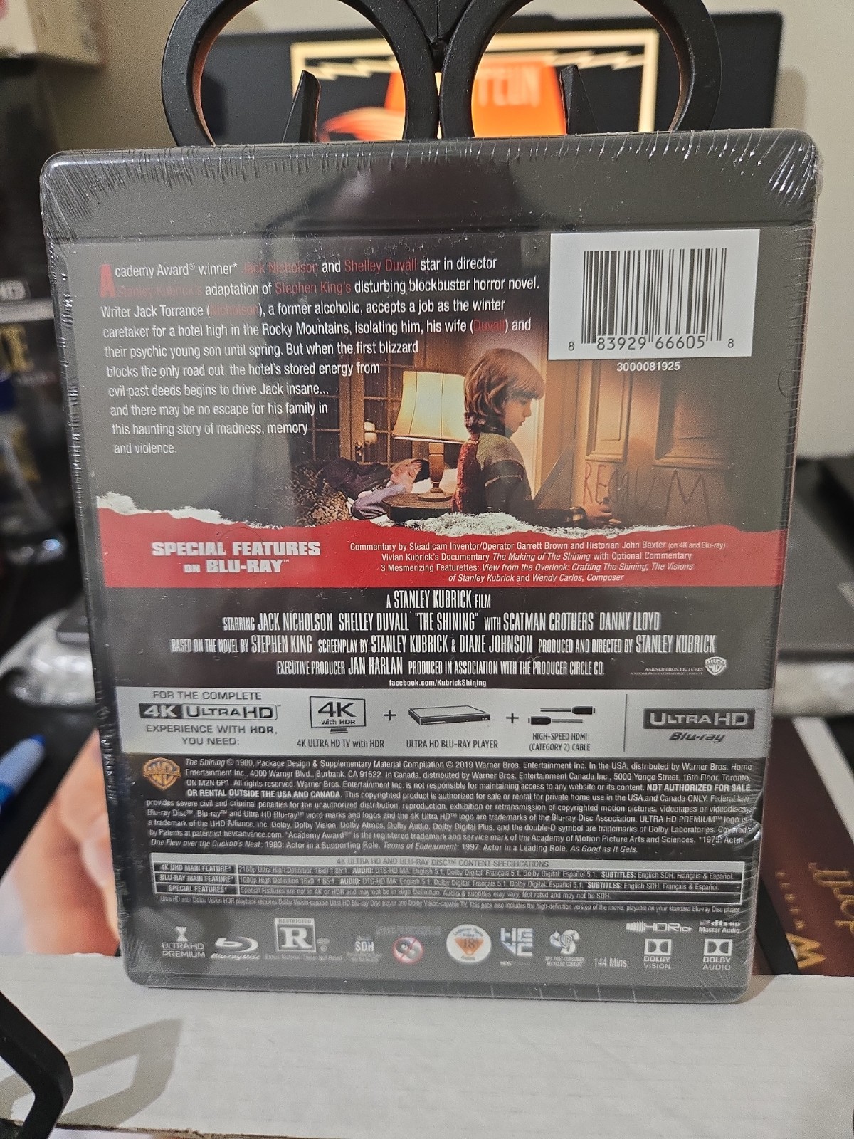 The Shining 4K UHD Blu-ray Jack Nicholson NEW. USA EDITION.