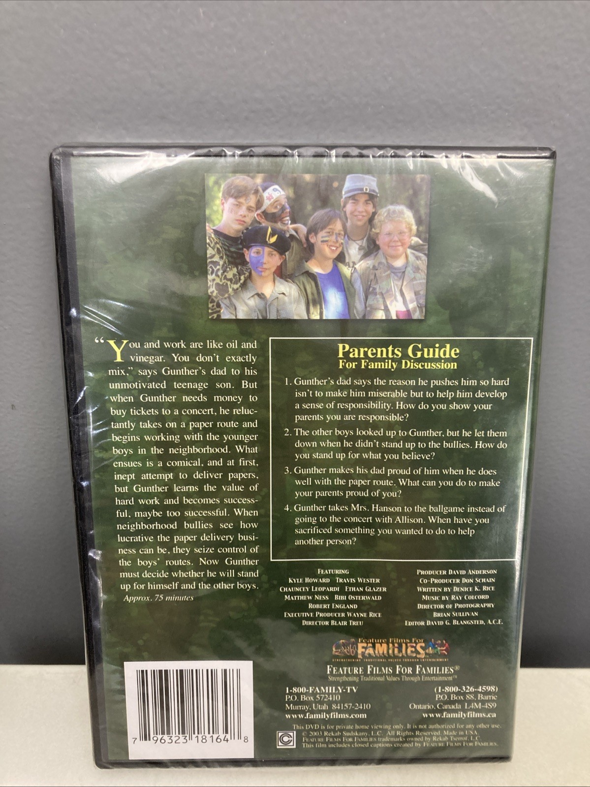 Gunther & The Paper Brigade DVD 1996 Feature Films For Families BRAND NEW SEALED