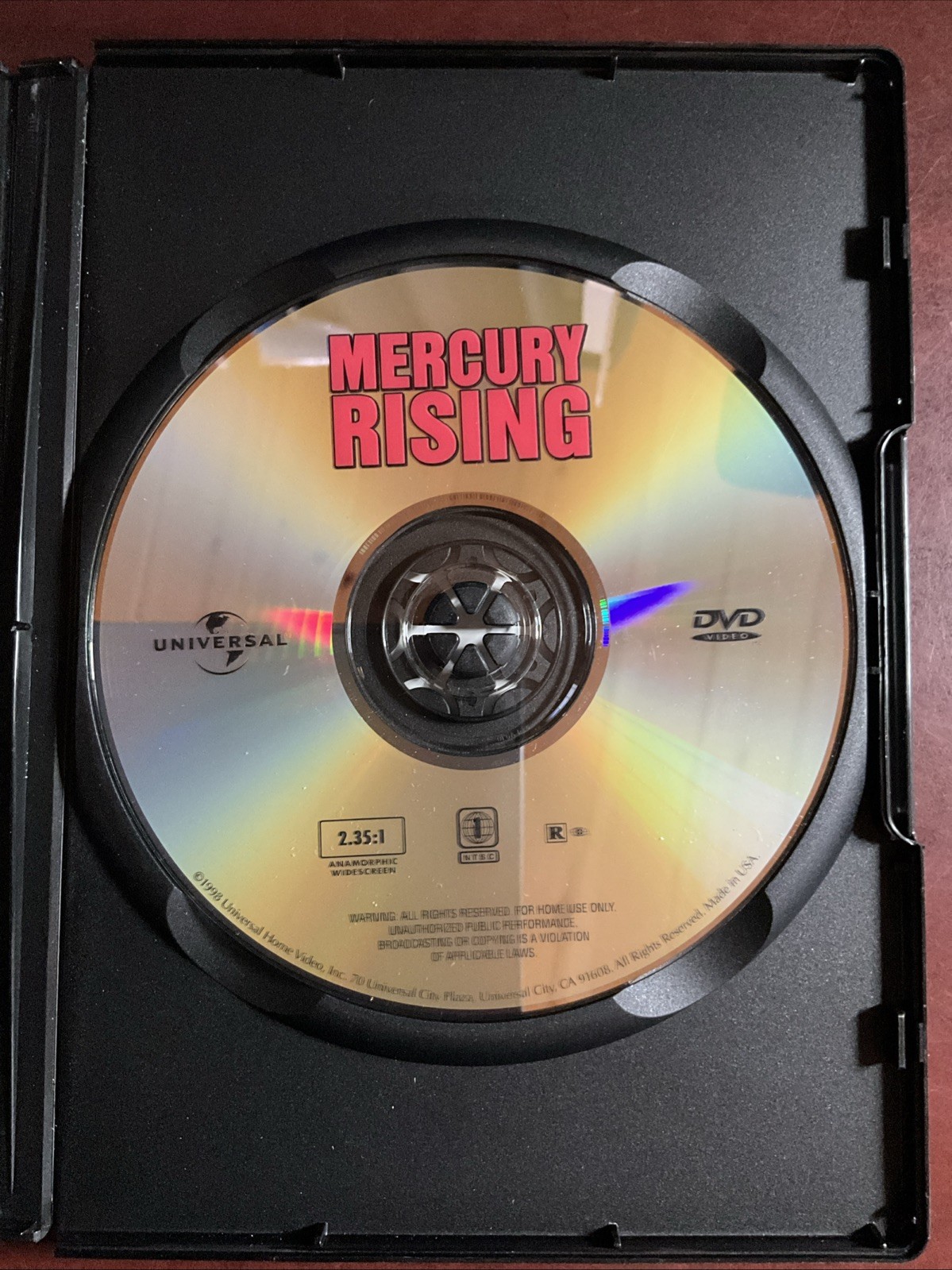 Mercury Rising (DVD, 1998)