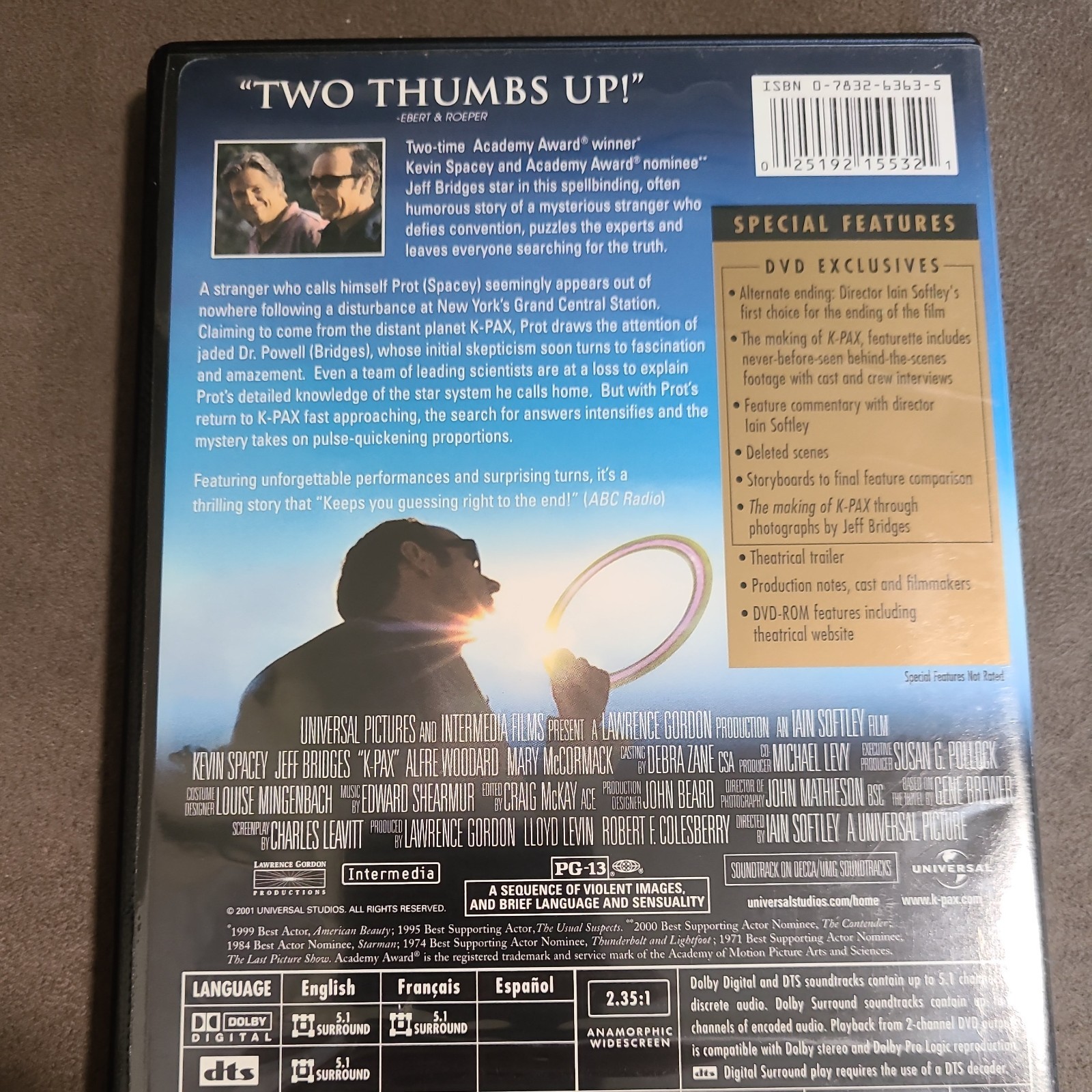K-Pax (DVD, 2001)