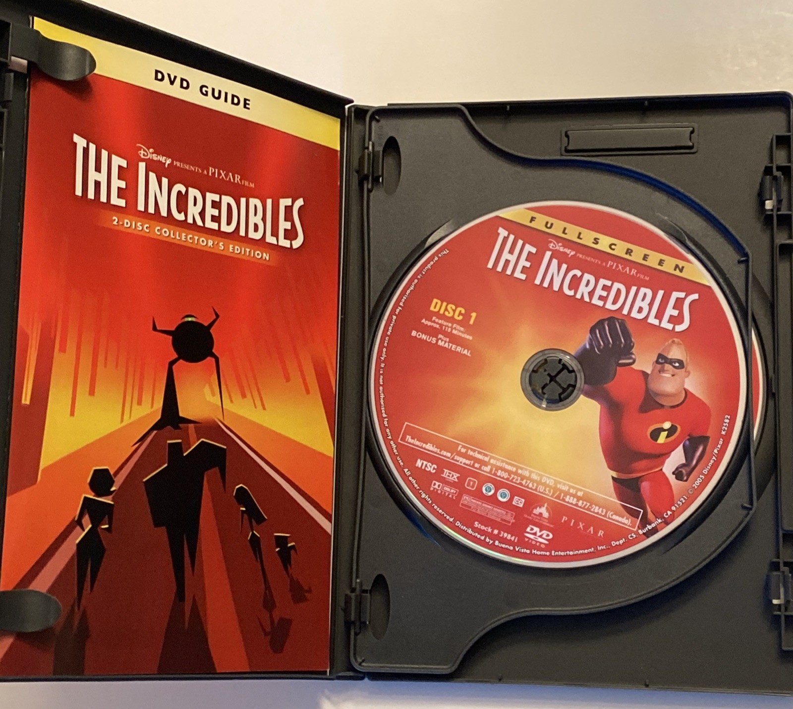 Lot of 3 Disney PIXAR Children’s DVD’s – Monsters, Incredibles, Ratatouille