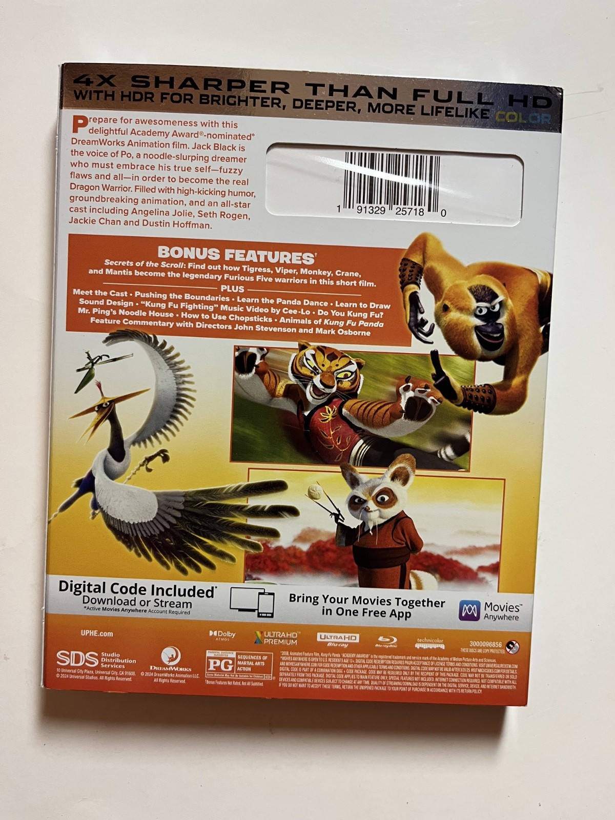 Kung Fu Panda (4K Ultra HD Blu-ray, 2008) NEW w/slipcover