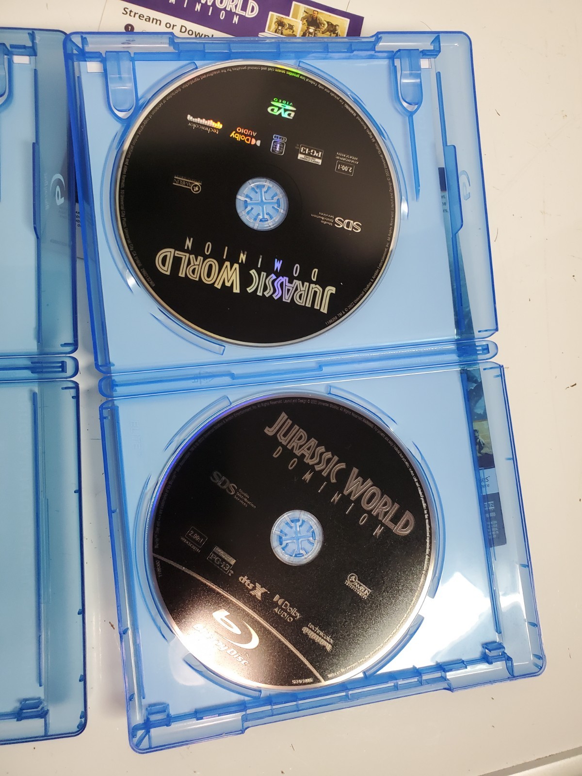 3 Jurassic World Blu Ray / DVD Movies Jurassic World, Fallen Kingdom, Dominion