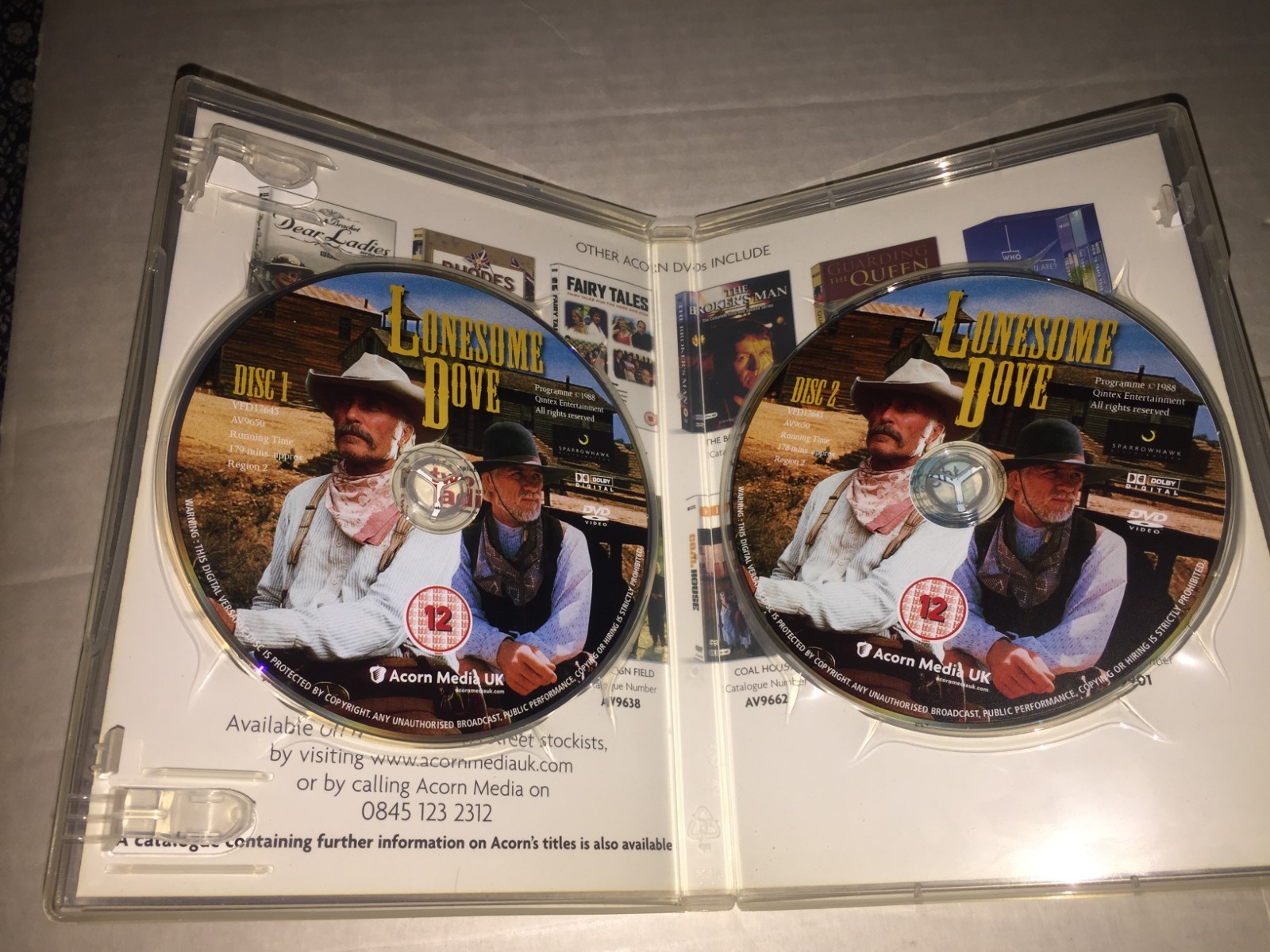 Lonesome dove dvd 2 DISC SET ACORN MEDIA United Kingdom