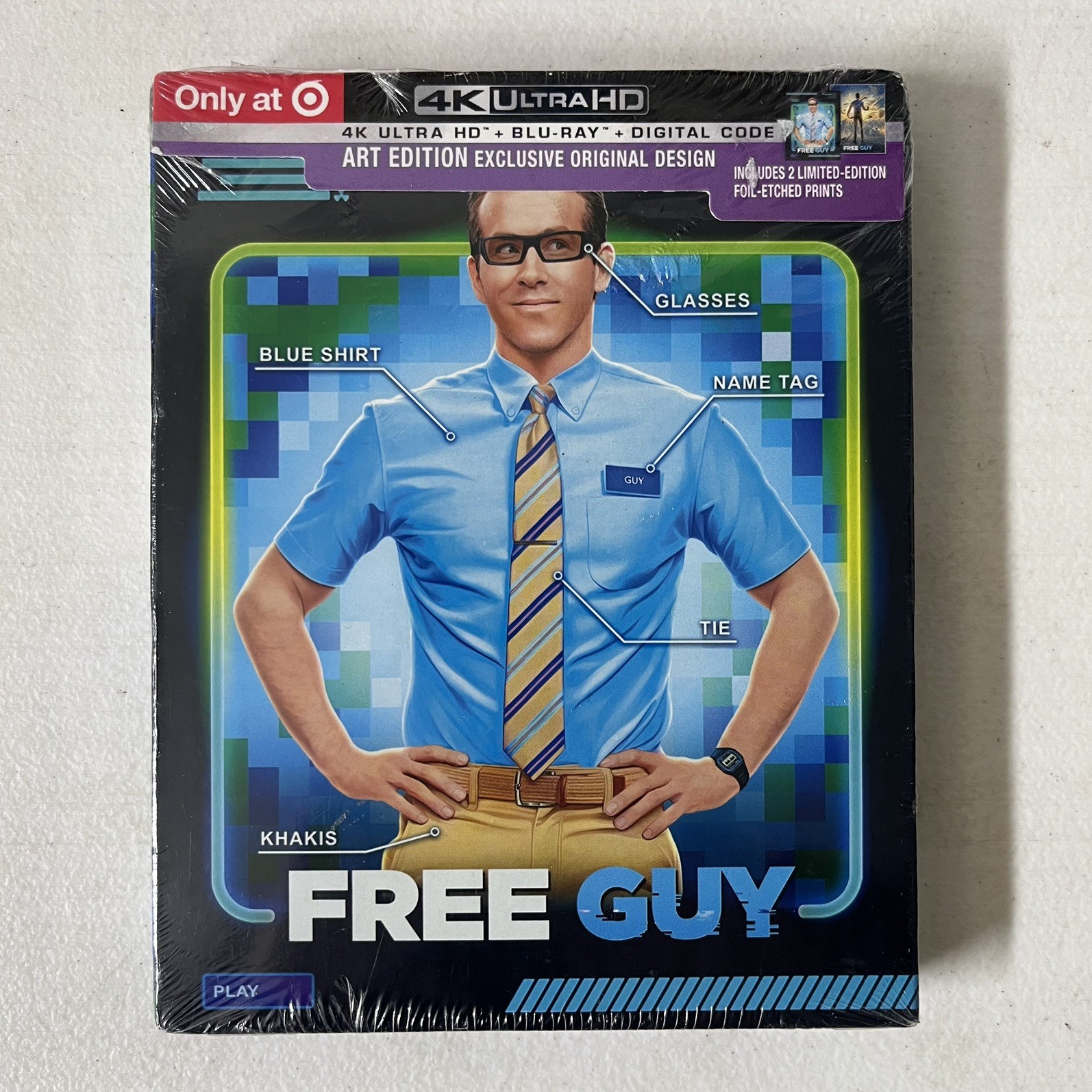 Free Guy “Target Exclusive” 4K Ultra HD + Blu-ray Ryan Reynolds Brand New Sealed
