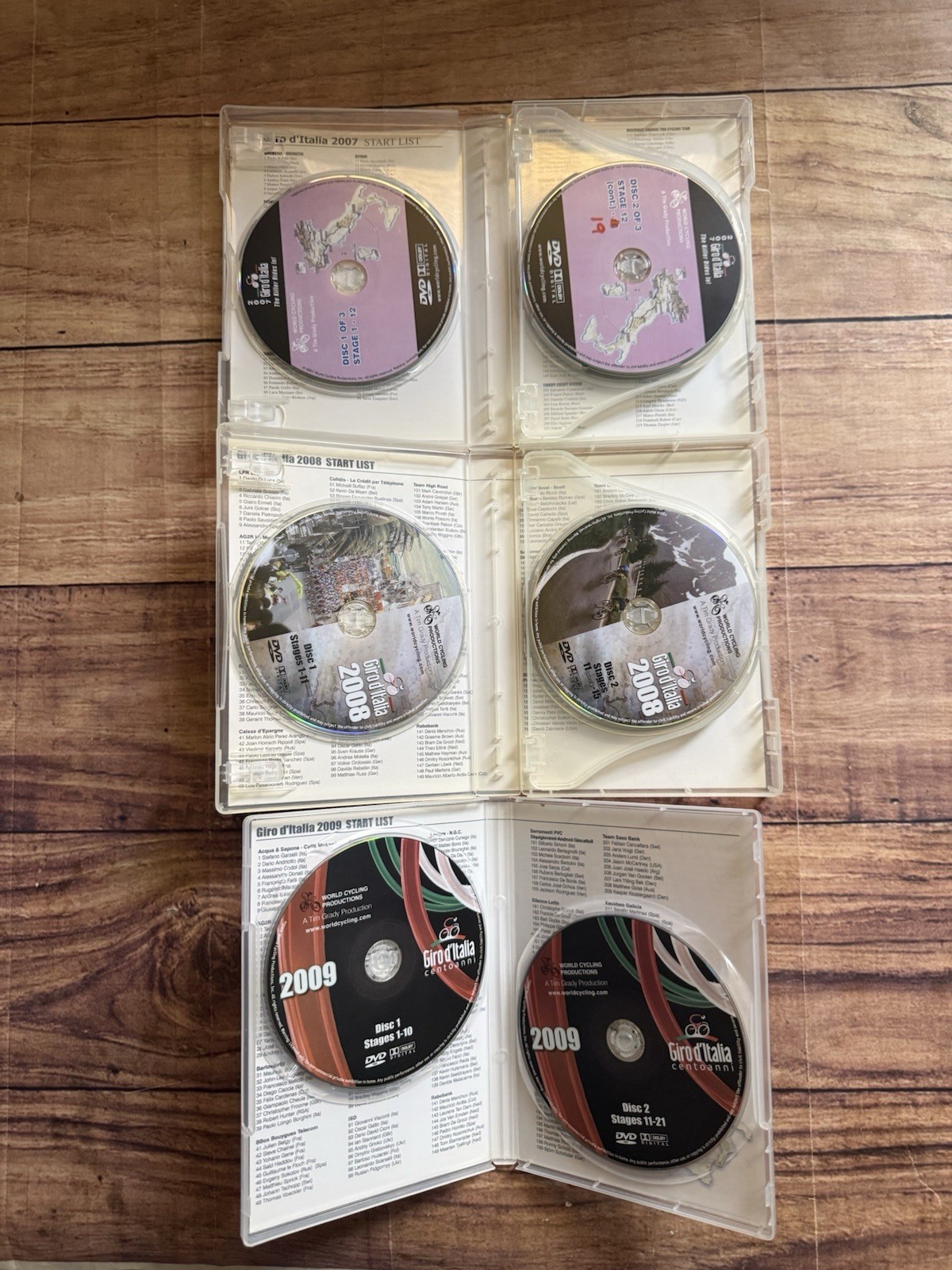 World Cycling Productions DVD Lot O 15 Giro D’Italia Tour De France 2000s Tested