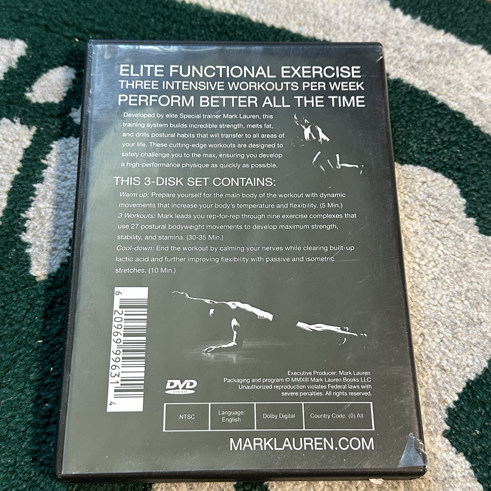 Mark Lauren EFX Postural Bodyweight Workout DVD 3 Disc Set 60 Day Total Body