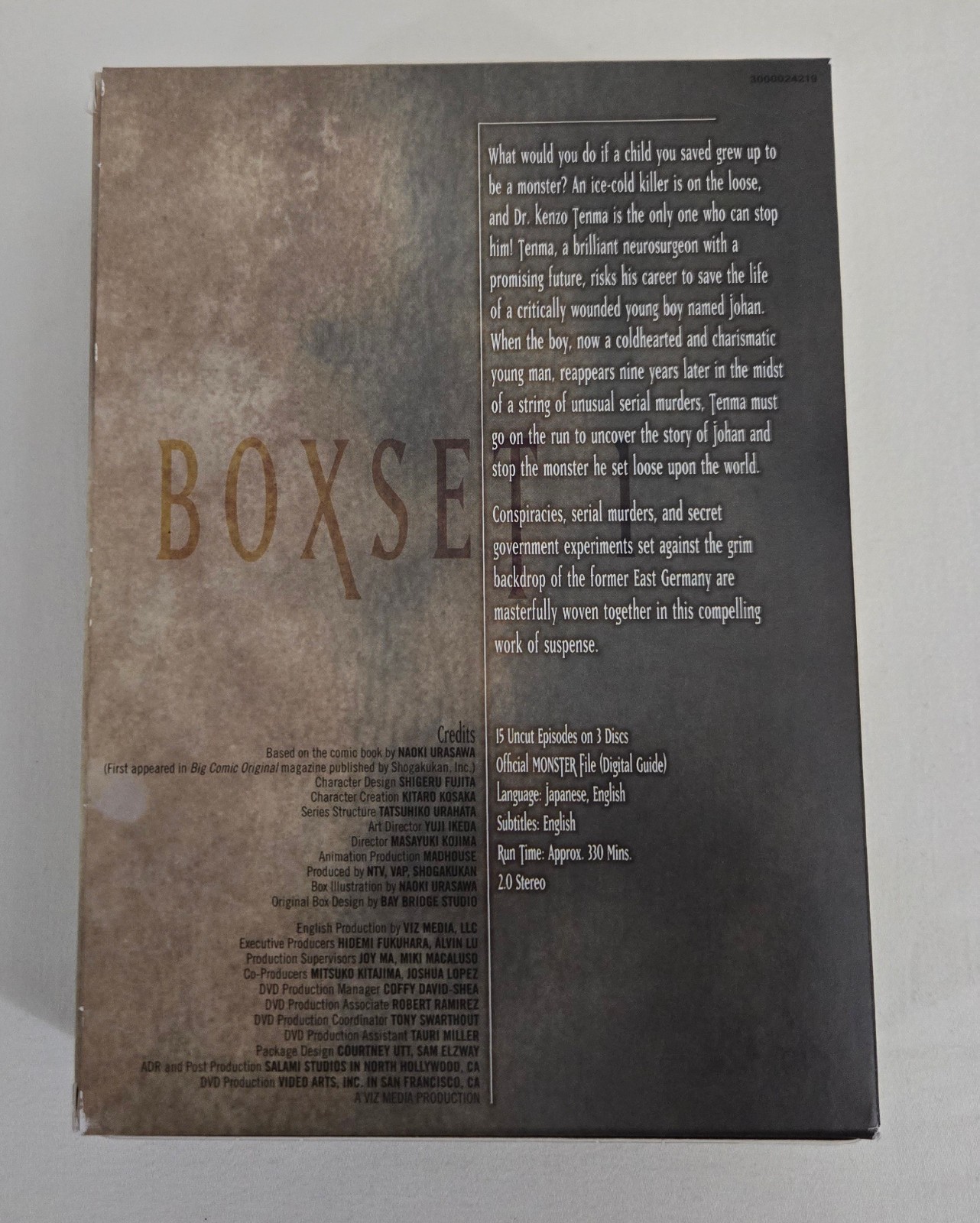 Naoki Urasawa’s Monster Boxset 1 DVD 3 Disc Anime