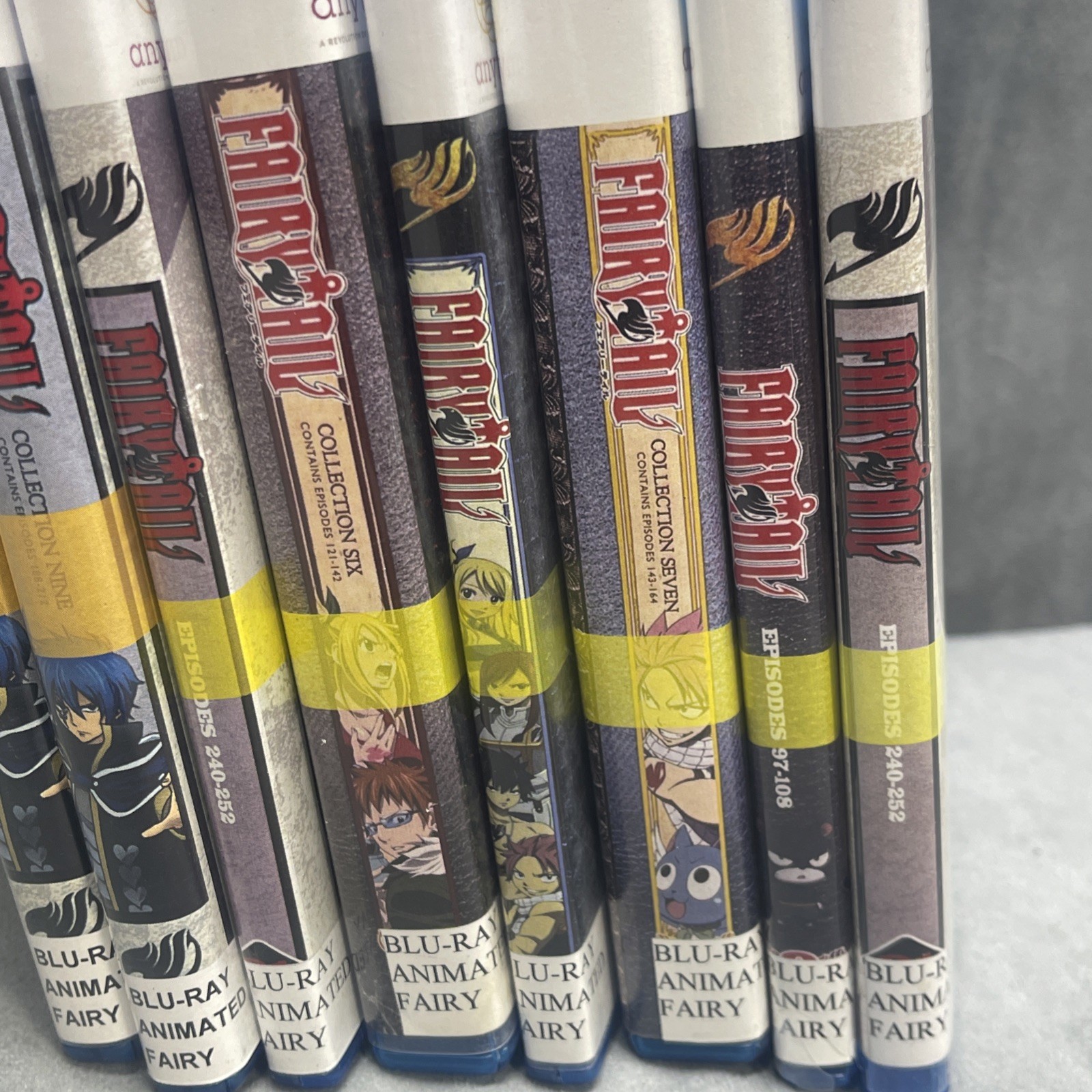 Fairy Tail Anime Blu-ray lot Ex Library Large Bundle Many Episodes 24 Disc