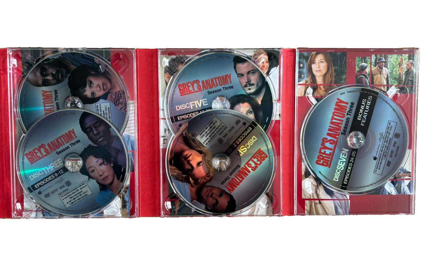 Grey’s Anatomy DVD Lot Seasons 1 2 3&5 |Medical Drama TV Series| See Description
