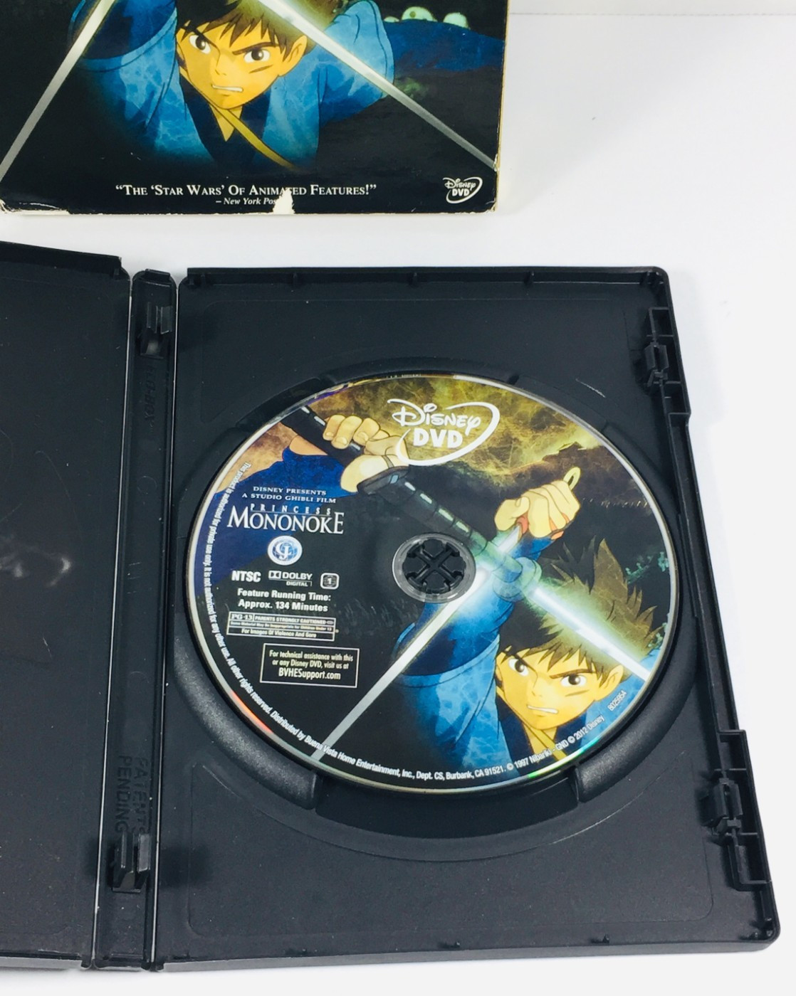 PRINCESS MONONOKE (2012) DVD MOVIE (ANIME) DISNEY (STUDIO GHIBLI FILM) Y2K+++