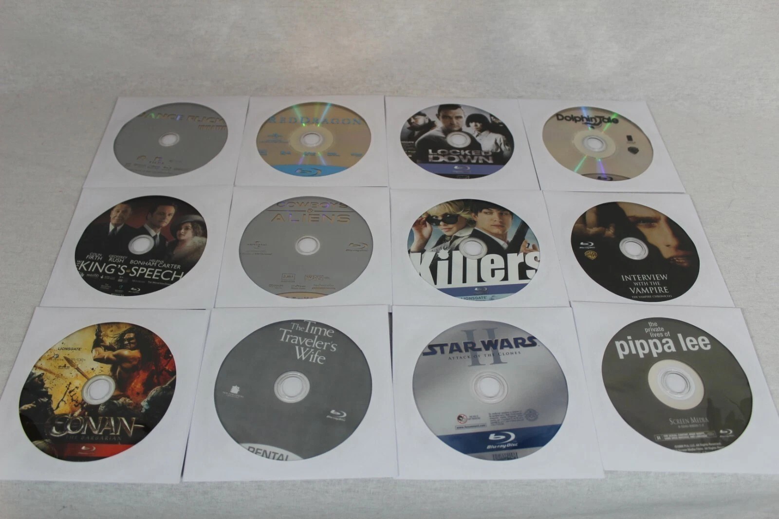 Bulk Blu Ray Lot of 50 DISC ONLY Movies, Childrens, Horror, Action Mixed Lot