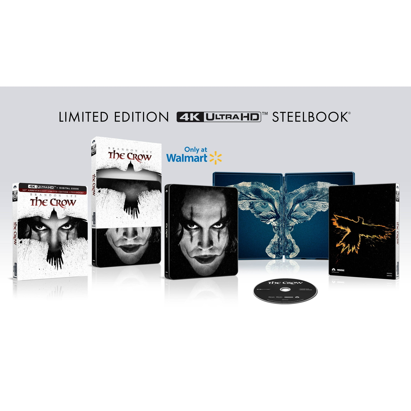 ✨ New/Sealed – The Crow 30th 4K Ultra HD + Digital Steelbook Walmart Exclusive ✨