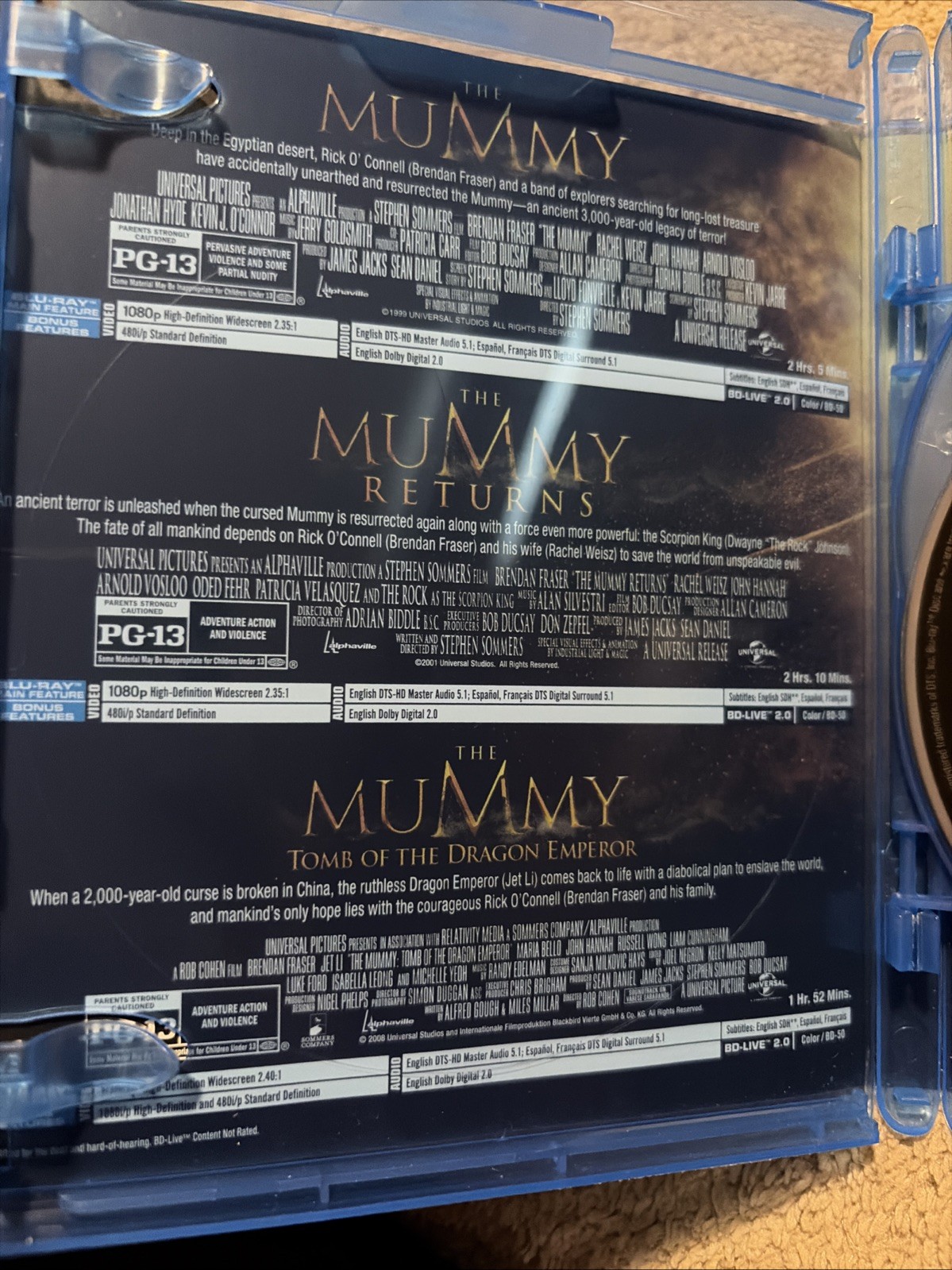 The Mummy Trilogy (Blu-ray) No Digital Code