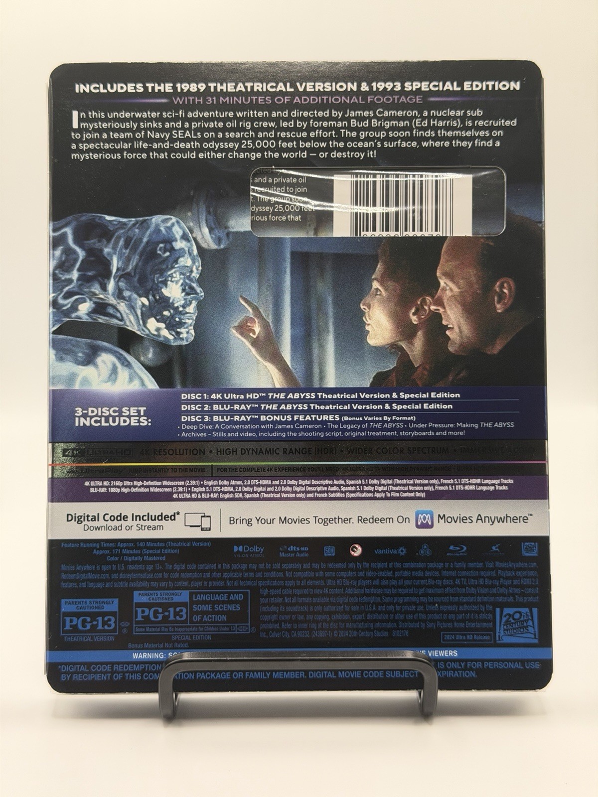 The Abyss (4K / Blu-ray + Digital) NEW SLIPCOVER INCLUDED