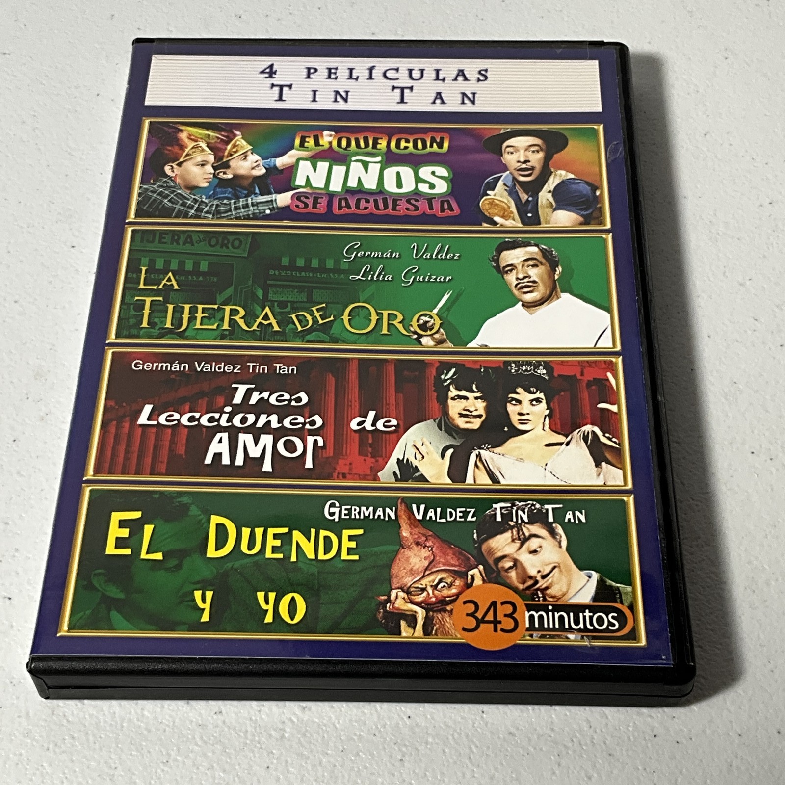 4 Películas Tin Tan Collection DVD El Que Con Niños Se Acuesta La Tijera De Oro