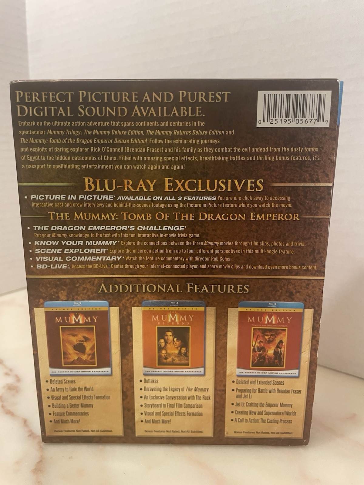The Mummy Trilogy 3 Blue-ray DVD Collection Excellent Condition