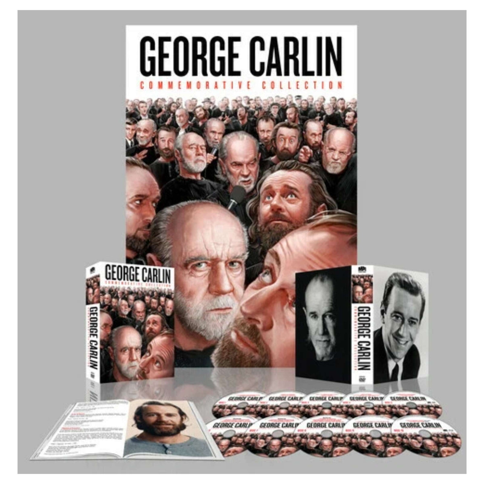 GEORGE CARLIN COMMEMORATIVE COLLECTION – 8 DVD + BONUS Audio CD & Blu-ray – NEW!