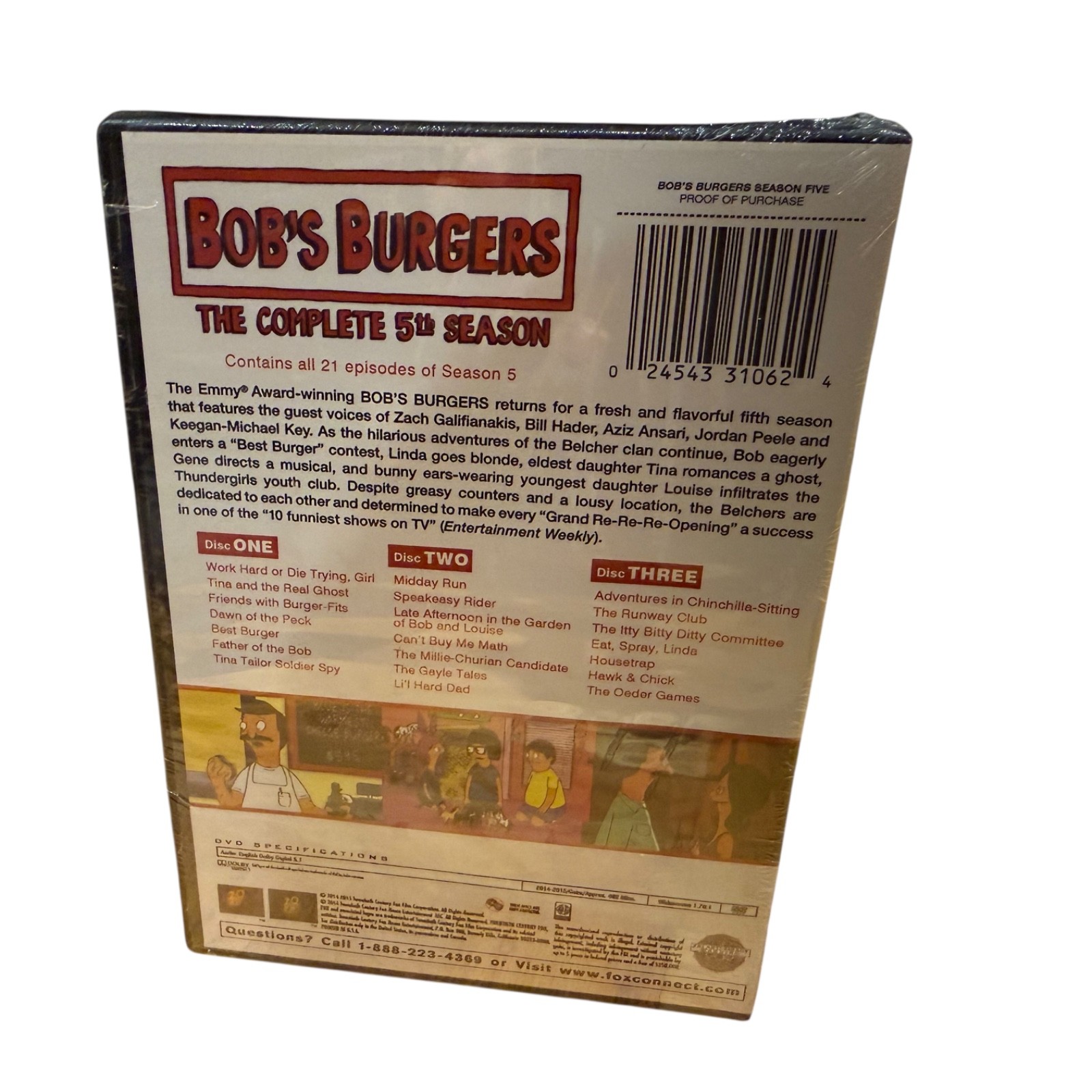 NIP Bob’s Burgers: The Complete Fifth Season – Brand New – DVD Sealed