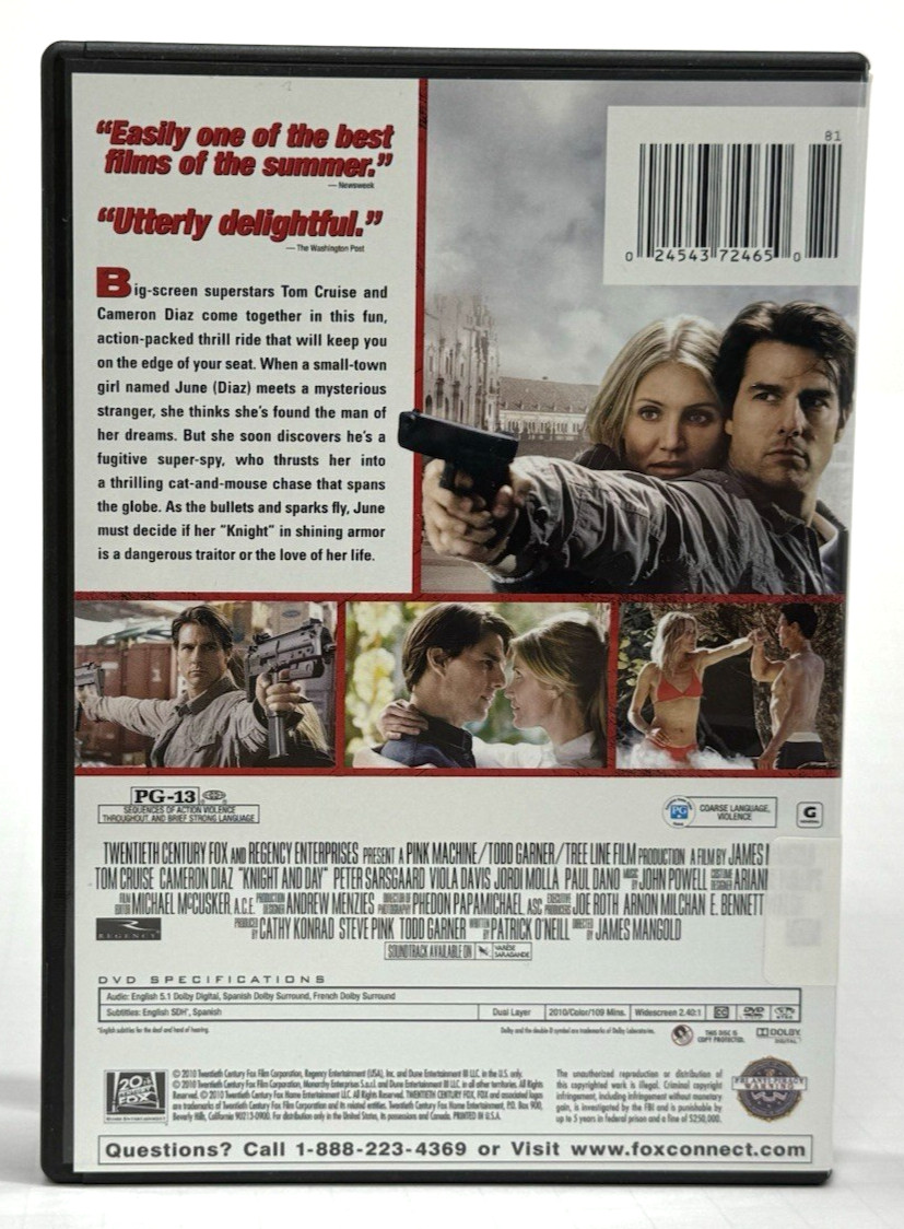 4 DVD Combo Set of 4 Tom Cruise Movies.